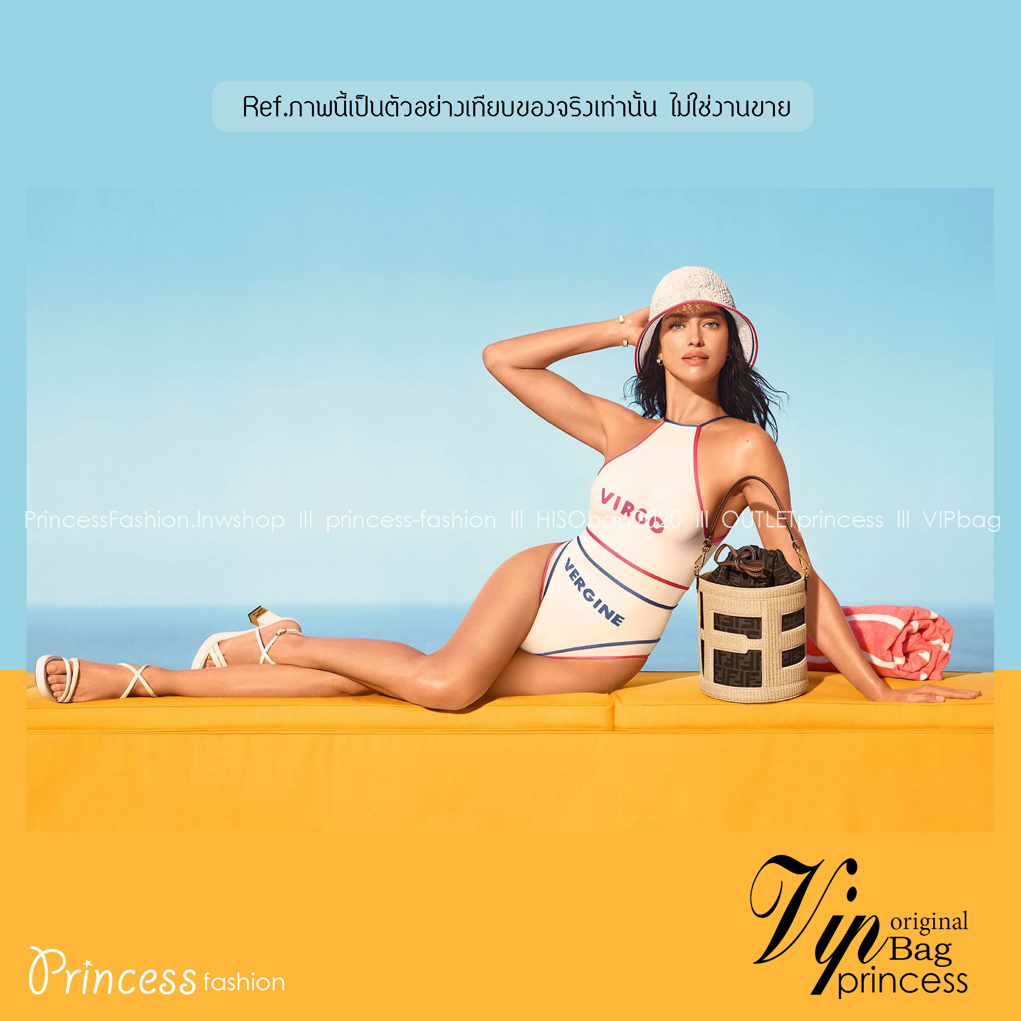 พร้อมส่ง 2 สี FENDI Step Out canvas bucket bag MINI 13cm กระเป๋าสะพายทรงบัคเก็ต ไซส์มินิ เกรดออริ สลับแท้ 1:1 ใช้ต่างประเทศได้