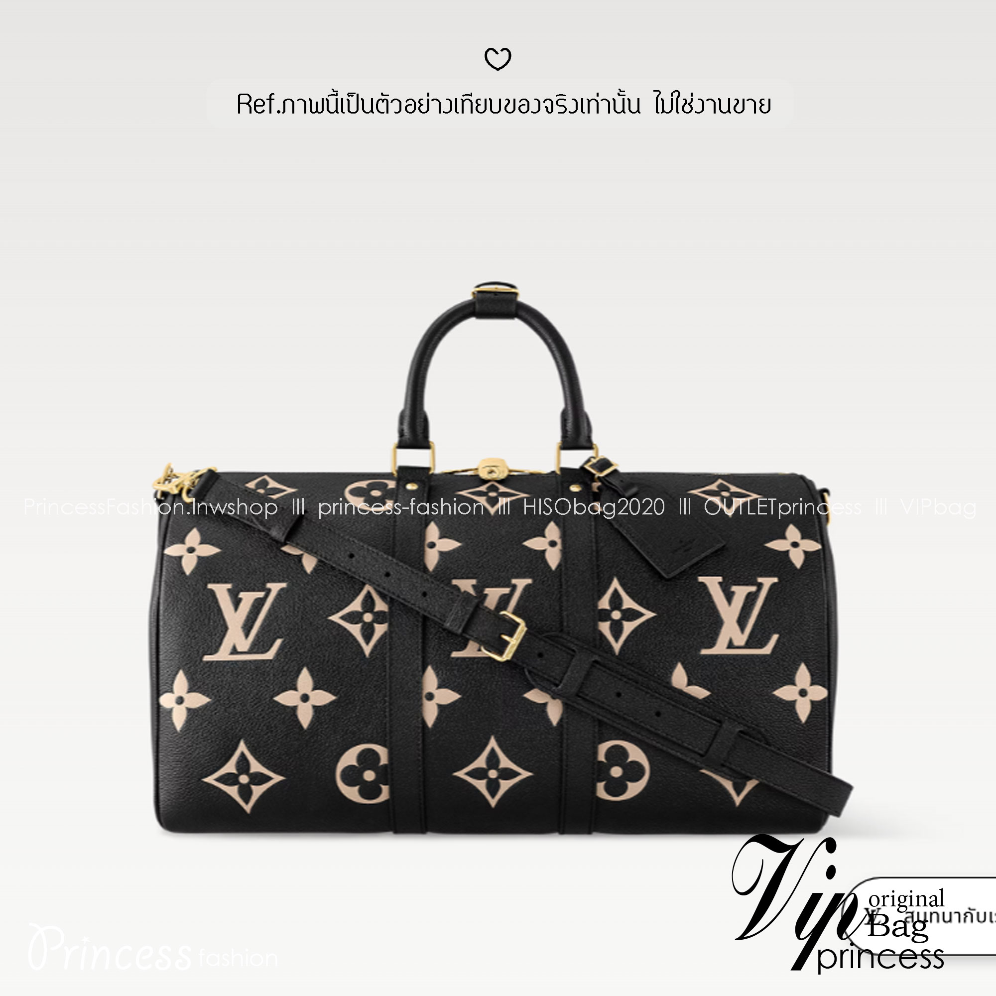 TOP ORI หนังแท้ | LV Keepall Bandoulière 45 bag กระเป๋าสะพายใบใหญ่ หนัง Empreinte ลาย Monogram Flower และสัญลักษณ์ LV ขนาดโอเวอร์ไซส์โทนสีอ่อน หนังโทนสีกลมกลืนกันแมตช์กับฮาร์ดแวร์สีทองบริเวณแถบด้านข้าง