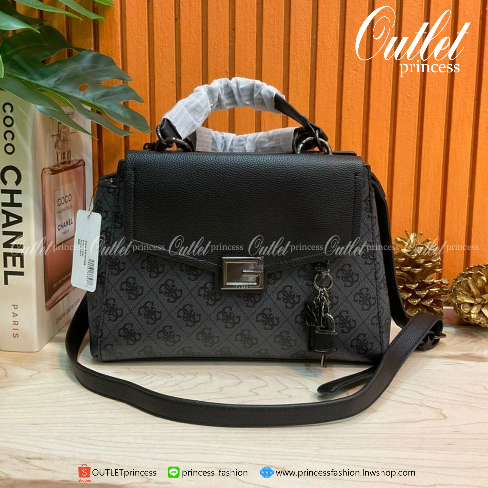 ของแท้ 100% GUESS FACTORY VALY GIRFRIEND SATCHEL BAG กระเป๋าถือหรือสะพายรุ่นใหม่ล่าสุด