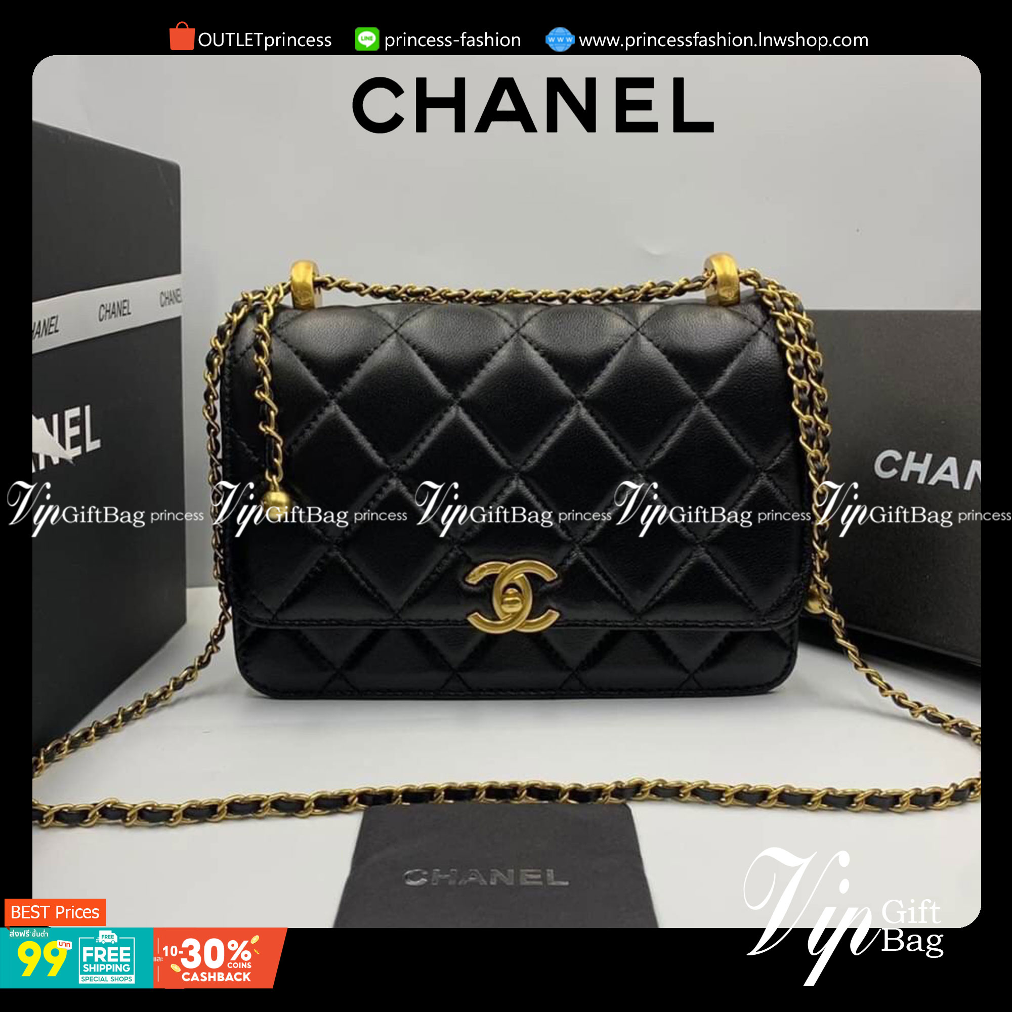หนังแท้ VIP GIFT CHANEL CLASSIC CROSSBODY CHAIN IN BLACK BAG งานหนังแกะสีดำสุดคลาสสิก เรียบหรู มีกิมมิกน่ารักๆ หนังฟูทุกช่องสวยมากๆ อะไหล่สีทอง สวยสุดๆ เลยค่ะ