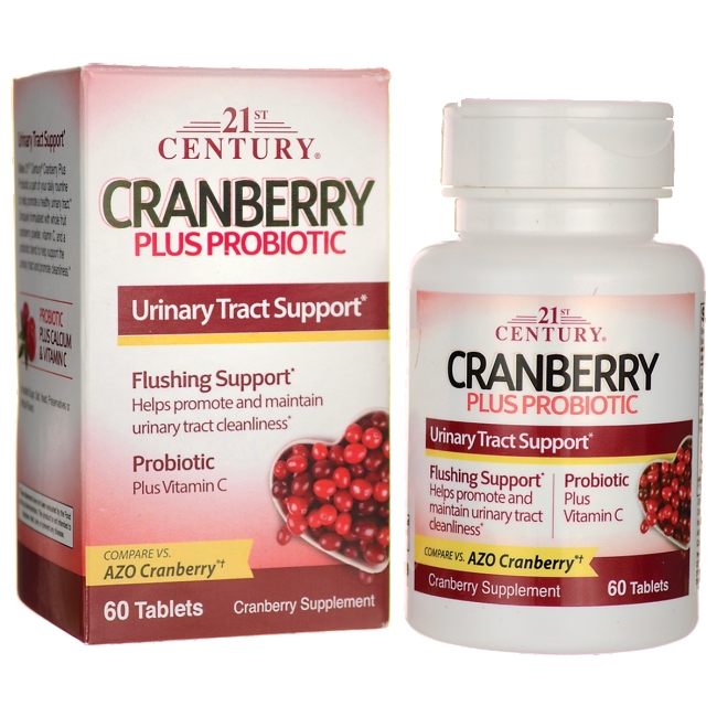 (Pre-order) 21st Century Cranberry Plus Probiotic 60 Tablets