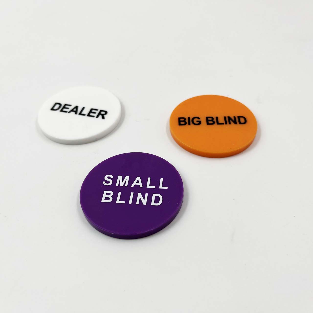 เหรียญดีลเลอร์ บิ๊กบาย สมอลบายขนาด 4 มิล (Dealer, Big blind, Small Blind)