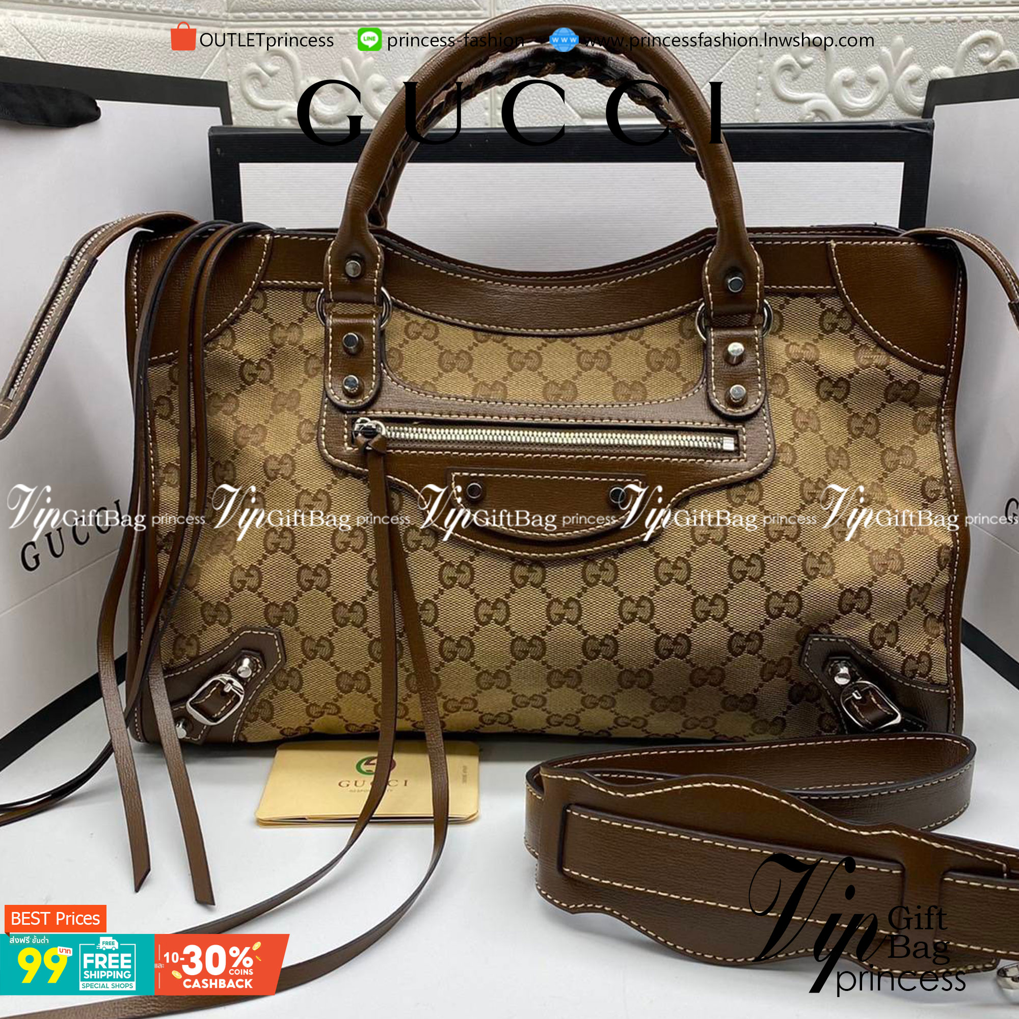 VIP 】หนังแท้ Gucci The Hacker Project medium Neo Classic bag พร้อมส่งที่ไทย