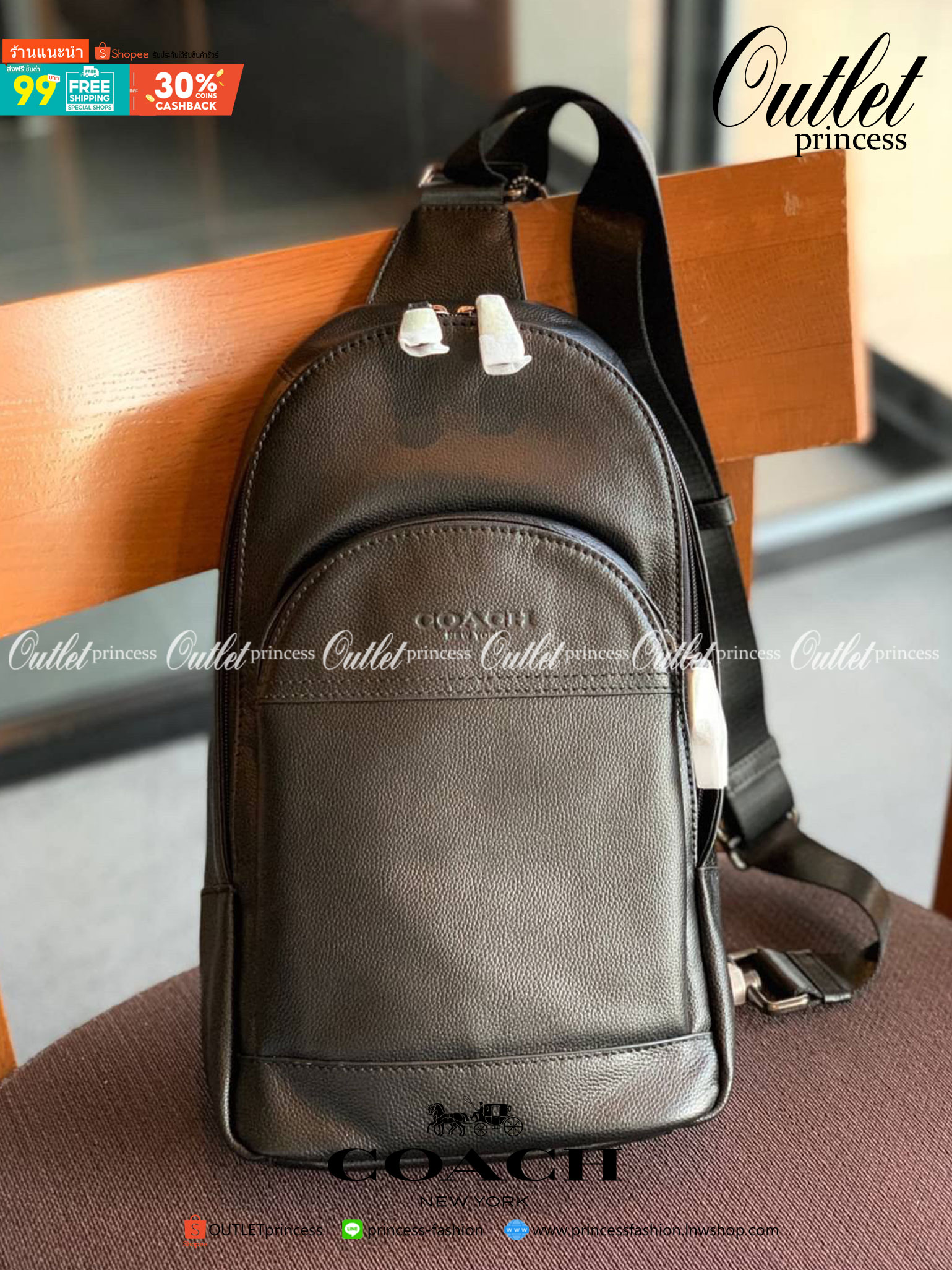COACH CHARLES PACK ((49312)) กระเป๋าคาดด้านหลัง//หรือคาดอกด้านหน้า รุ่นนี้ใช้หนังแท้ชั้นดี หนังนิ่ม สัมผัสแล้วหลงรักในความนิ่มแน่นอน ด้านหน้ามีให้หนึ่งข่องซิป ช่องหลักแบบซิปคู่ ภายในโล่งลึกใส่สัมภาระจำเป็นในชีวิตประจำวันได้อมีช่องโล่งให้ใส่ของจุกจิกหนึ่งช