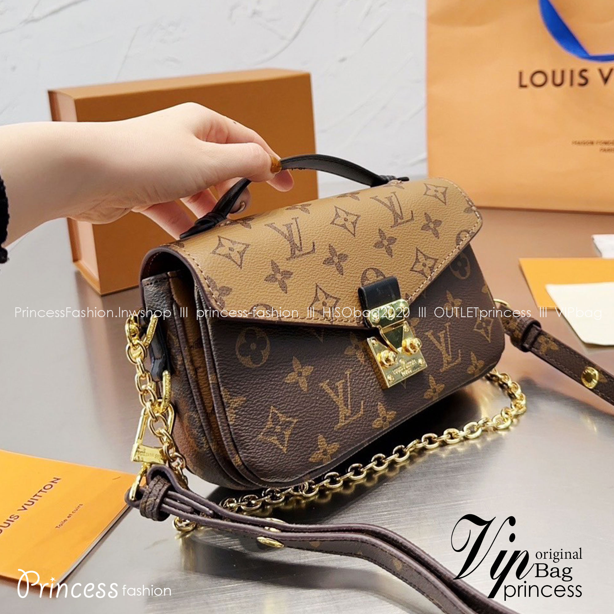 LV Pochette Métis East West / LV Metis / LV BAG พร้อมส่ง 5 สี กระเป๋าสะพายทรงพอช คลาสสิค ดีไซน์เรียบหรู งานสวยเป๊ะ