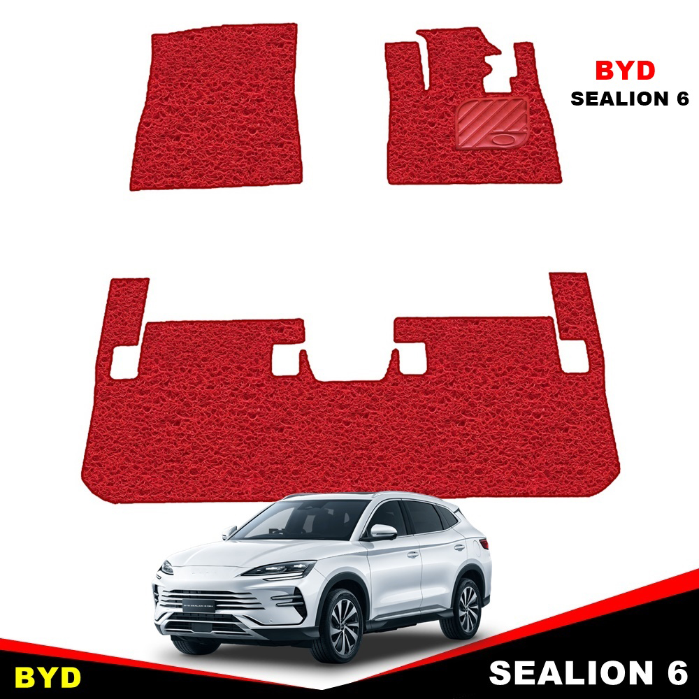 พรมดักฝุ่นไวนิล BYD SEALION 6 2024 พรมดักฝุ่นในรถ บีวายดี ซีไลอ้อน 6 เข้ารูป ภายในรถ 3ชิ้น