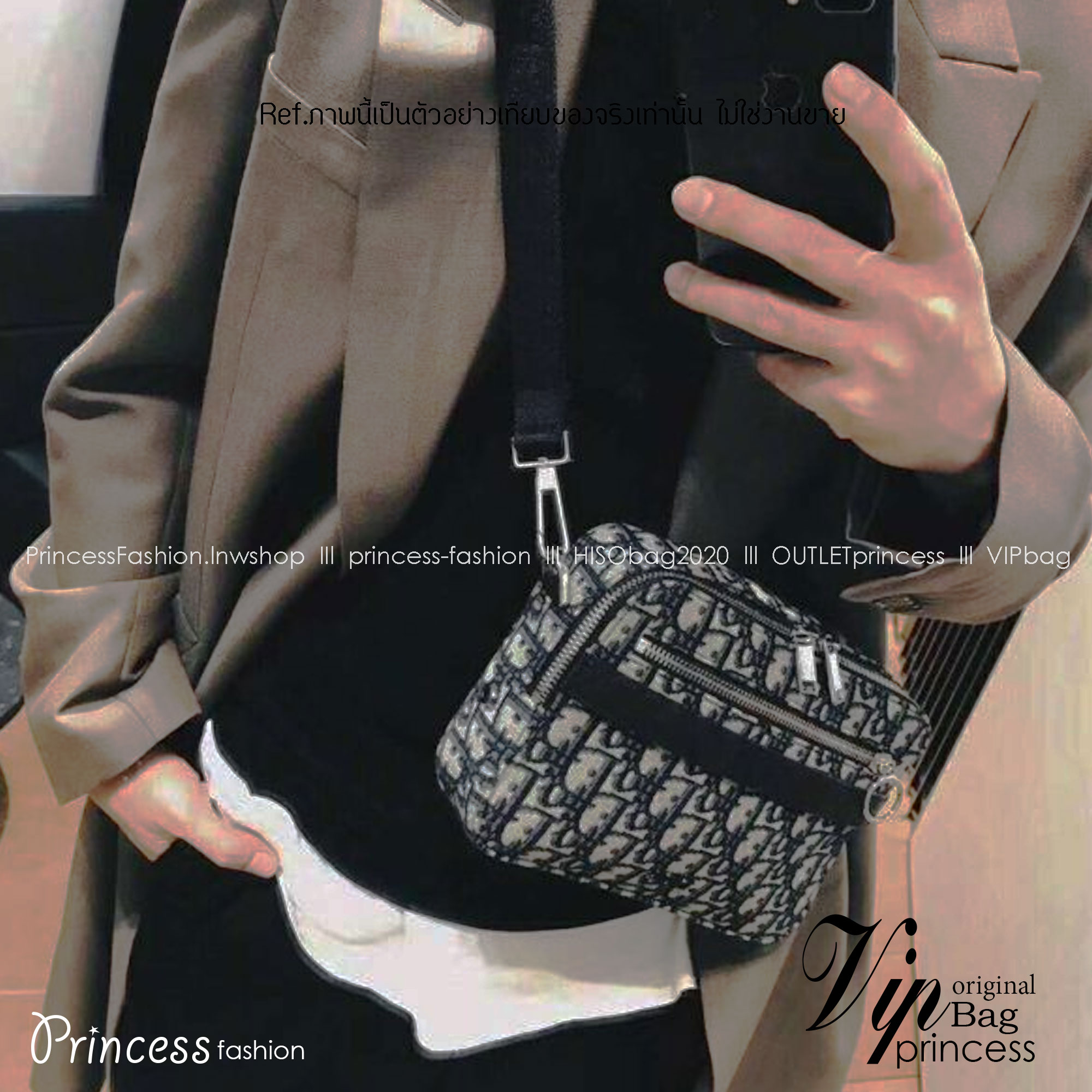 Dior Safari Square Oblique Messenger Bag / DIOR SAFARI MESSENGER OBLIQUE พร้อมส่ง กระเป๋าสะพายทรงแมสเซ็นเจอร์ ที่หนุ่มๆไม่ควรพลาด สวยหรูหราเป็นเอกลักษณ์แบรนด์ **สินค้าเกรดท็อปออริจินอล 1:1 สลับแท้ เกรดดีสุด