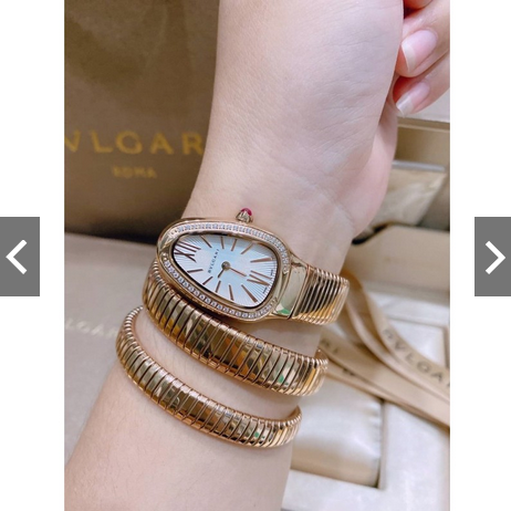 BVLGARI SERPENTI WATCH 24mm 26mm นาฬิกาบุลการี รุ่นหน้าปัดล้อมเพชร นาฬิกาผู้หญิง ภาพสินค้าถ่ายจากงานขายจริง