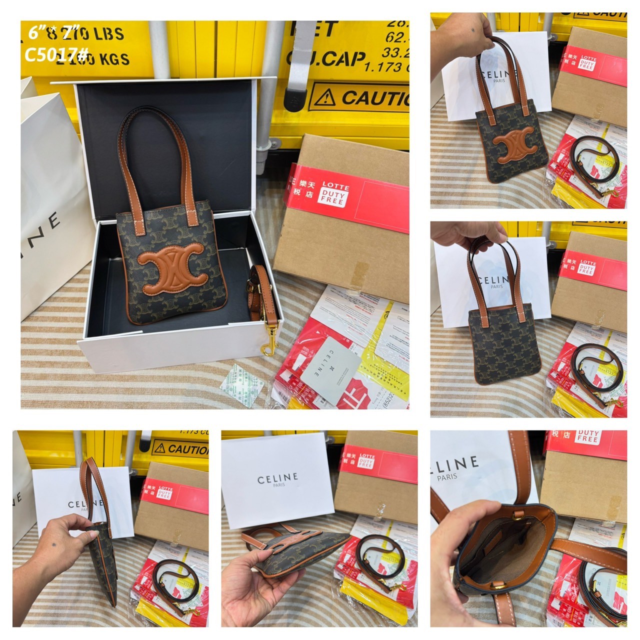 CELINE MICRO CABAS in Triomphe canvas and Leather กระเป๋าโท้ทมินิไมโครไซส์ กะทัดรัดปุ๊กปิ๊ก ฮอตสุดในเกาหลี ดีไซน์สุดคลาสสิค โดดเด่นด้วยโลโก้หน้าไซส์จัมโบ้