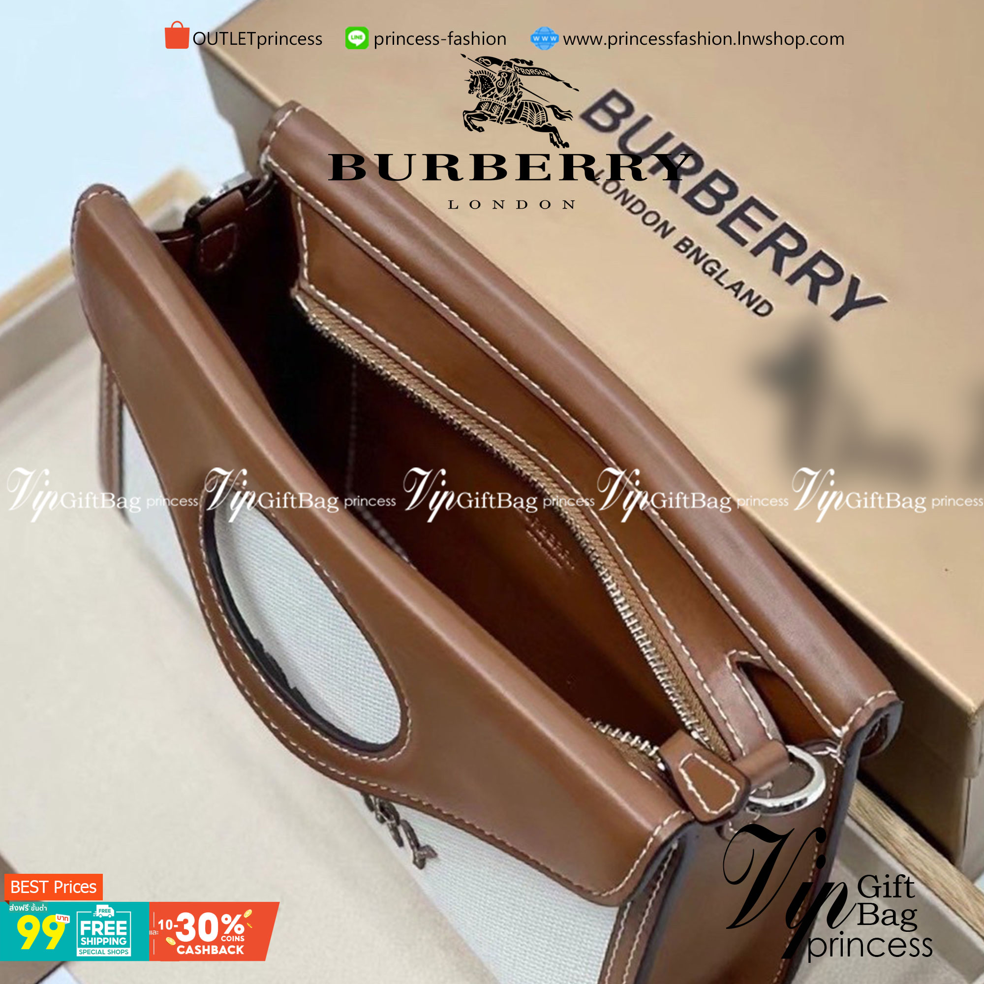 BURBERRY Vintage Canvas and Leather Foldover pocket Bag วัสดุแคนวาสอย่างดีตัดขอบหนัง มาพร้อมสายสะพายยาวถอดออกได้ค่ะ จะถือเป็นคลัชเท่ๆ ก็ได้ สะพายข้างก็คูล Rare items อีกแล้วค่าา เด็ดๆ แบบนี้ห้ามพลาดน้าาา