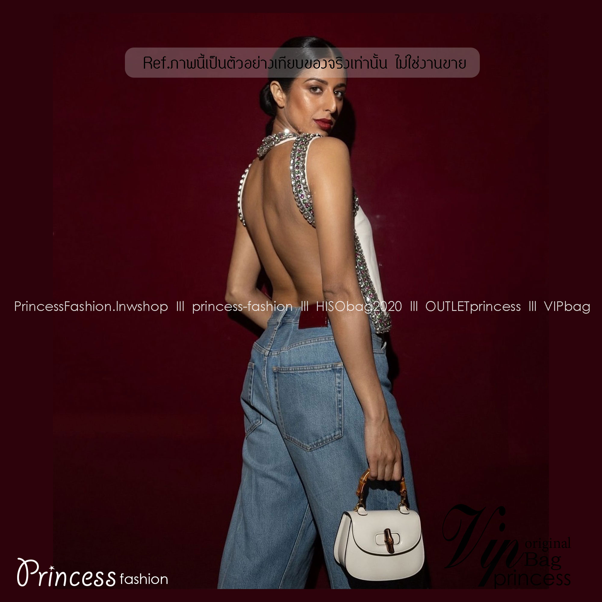 GUCCI BAMBOO 1947 TOP HANDLE BAG กระเป๋าถือ/สะพาย มือจับลายไม้ไผ่หรูหรา เกรดออริ สลับแท้ 1:1 ใช้งานต่างประเทศได้