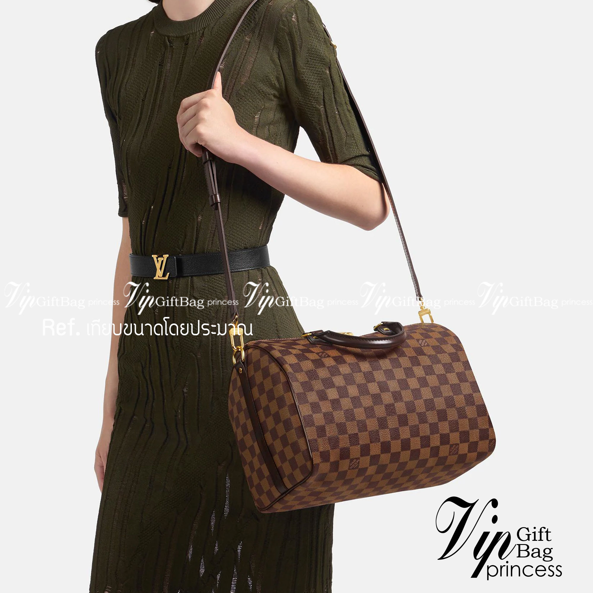 LV Speedy 30 Damier Monogram / Speedy Bandoulière 30 เกรดออริจินอล พร้อมส่งที่ไทย ภาพสินค้าถ่ายจากงานขายจริง ใช้งานต่างประเทศได้