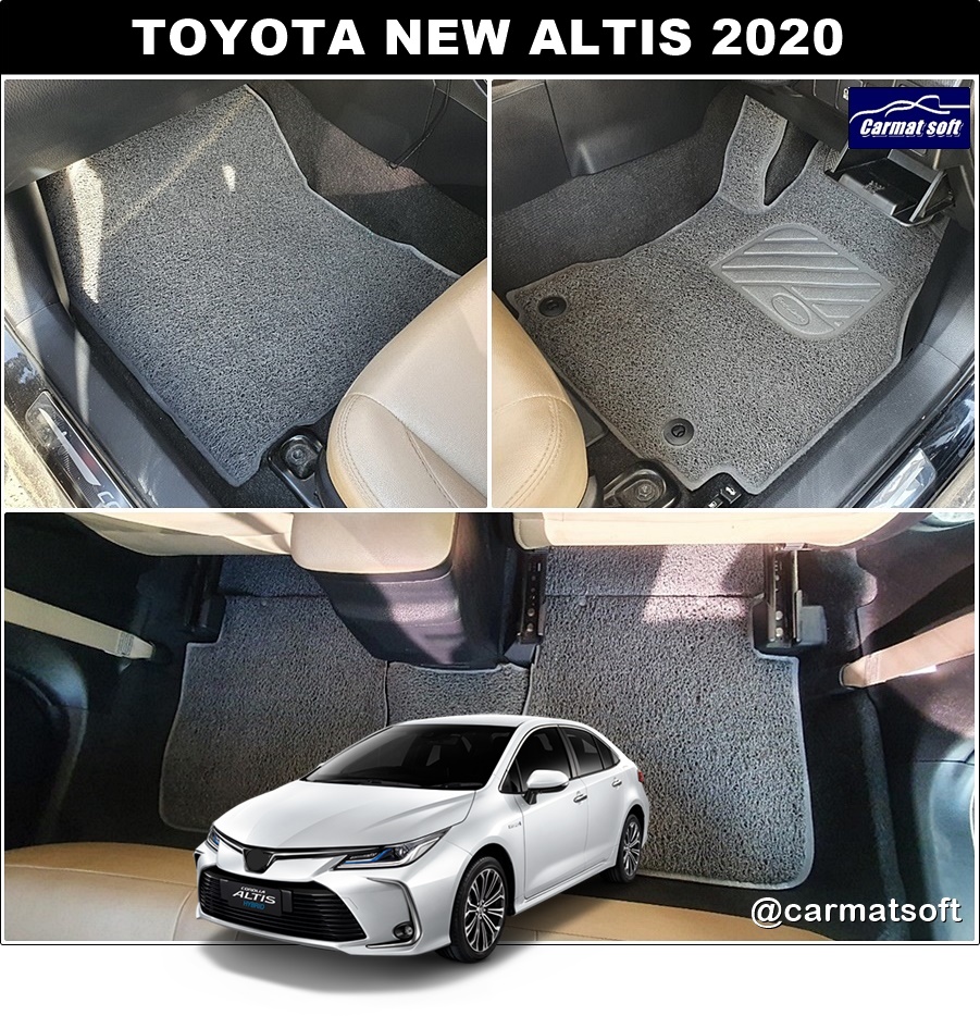 พรมดักฝุ่นไวนิลรีดขอบ TOYOTA ALTIS 2020-2024 พรมดักฝุ่นในรถ เกรดA เข้ารูป ตรงรุ่น (5ชิ้น)
