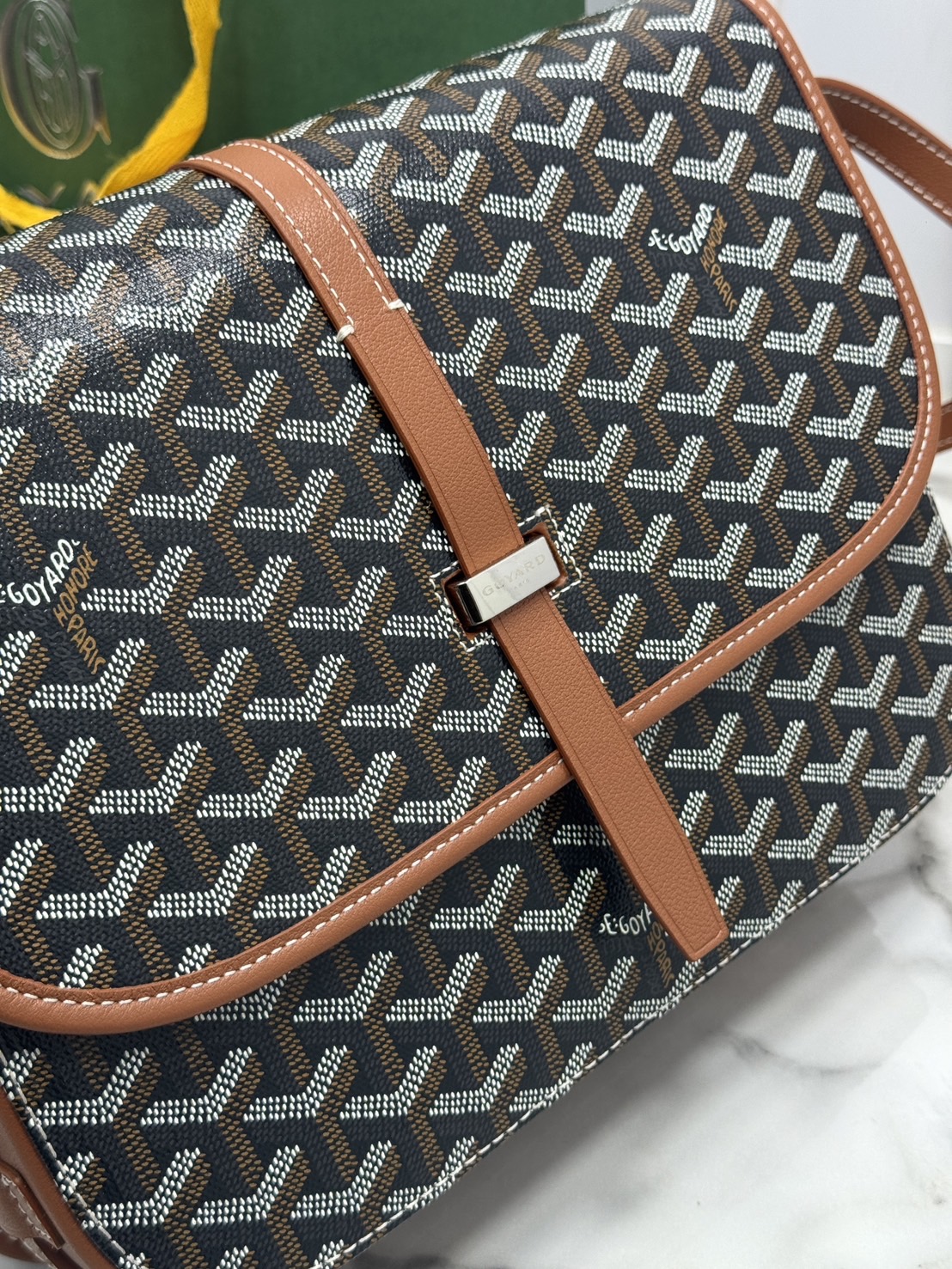 ORI | สลับแท้ GOYARD Belvedere MM Bag 29cm กระเป๋าสะพายทรงแมสเซ็นเจอร์แบรนด์หรูสัญชาติฝรั่งเศส หนังแท้ แคนวาสแท้อย่างดี