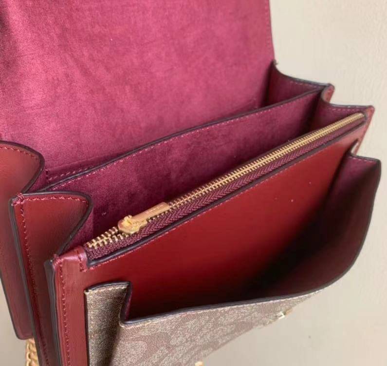 COACH KLARE CROSSBODY WITH RAINBOW LINEAR QUILTING (COACH C1446)