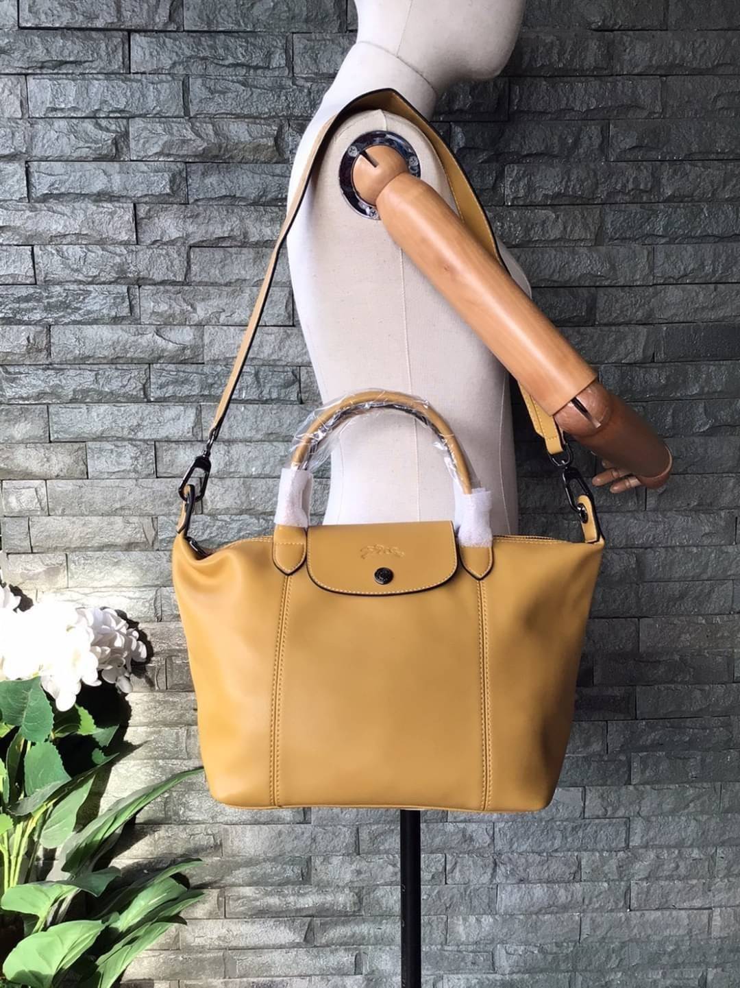 ของแท้ LONGCHAMP LE PLIAGE CUIR TOP HANDLE BAG S รุ่น 1512 กระเป๋าถือขนาดกำลังดี วัสดุหนังแกะ Metis