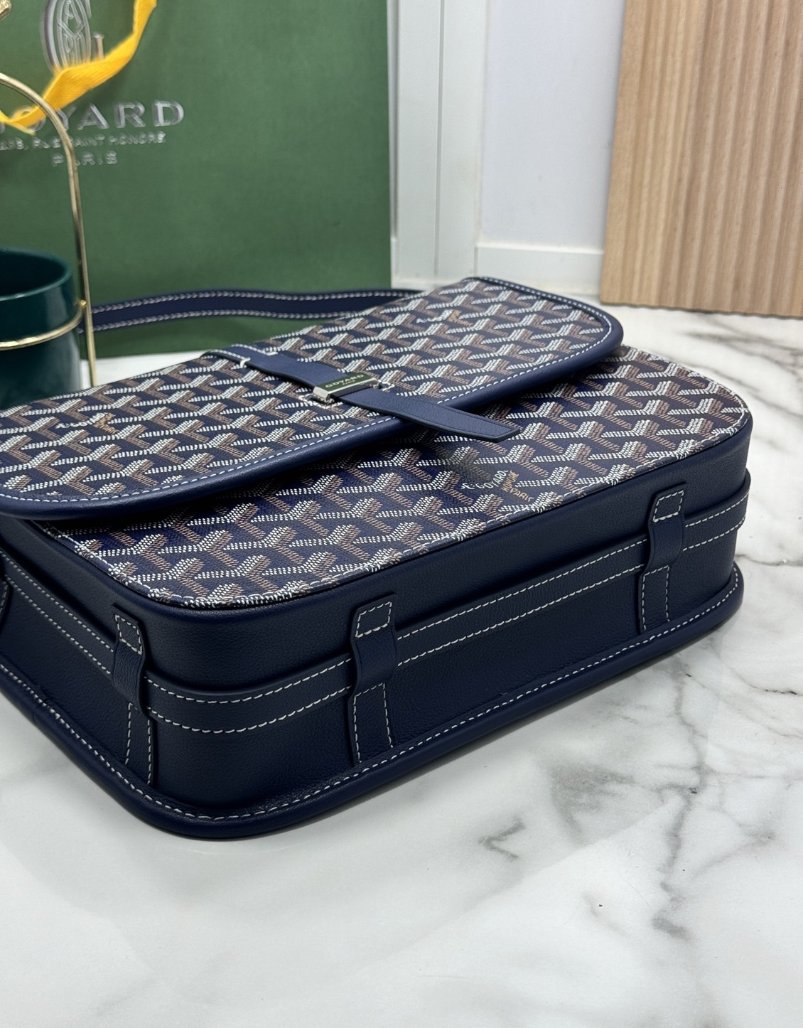 ORI | สลับแท้ GOYARD Belvedere MM Bag 29cm กระเป๋าสะพายทรงแมสเซ็นเจอร์แบรนด์หรูสัญชาติฝรั่งเศส หนังแท้ แคนวาสแท้อย่างดี
