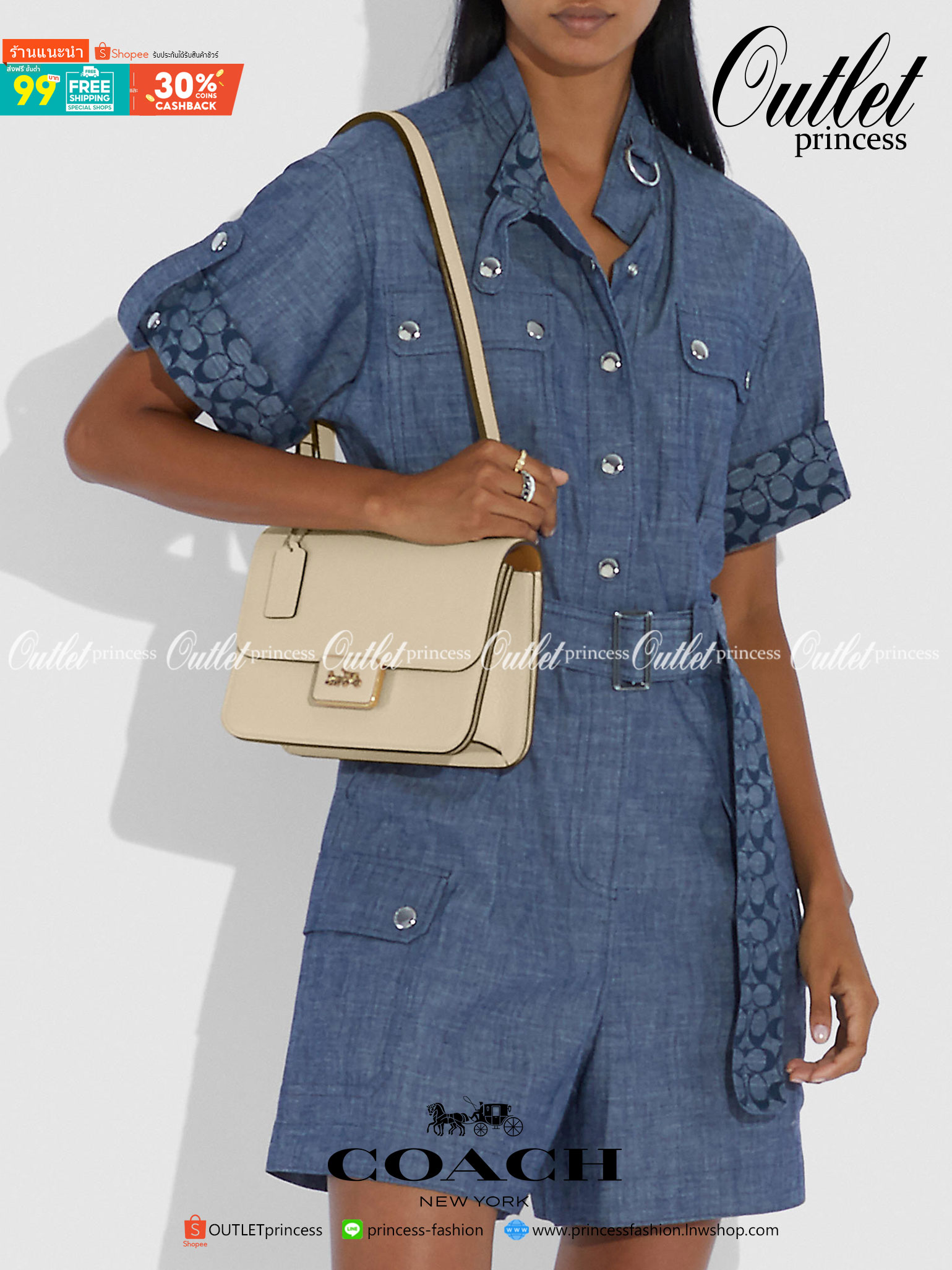 COACH ALIE SHOULDER BAG ((4615)) กระเป๋าสะพายข้างหรือสามารถทบสายกันเพื่อคล้องไหล่ได้ค่ะ วัสดุหนังแท้ หนังนิ่มสวยงามมากๆค่ะ ด้านหน้าเป็นแผ่นโลหะแบรนด์ดูหรูทีเดียว เปิดปิดกระเป๋าแบบกดล็อค ภายในแบ่งช่องหลักหนึ่งช่องค่อนข้างกว้างใส่มือถือได้ทุกรุ่น;กระเป๋าเงิ