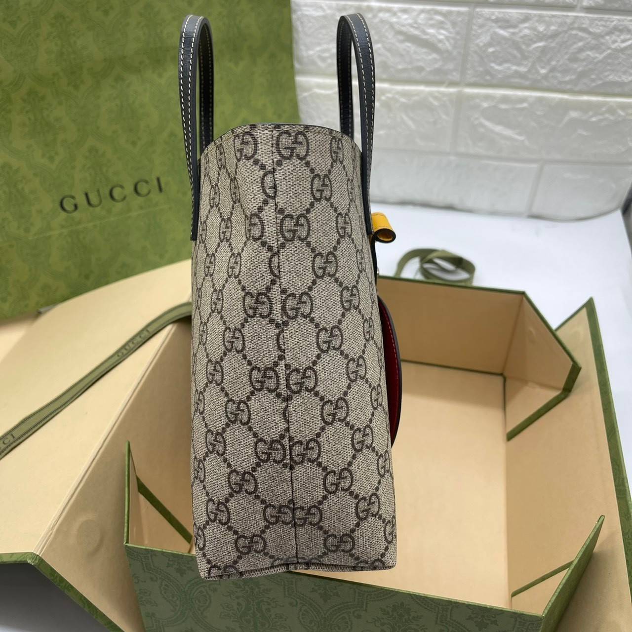 VIP 】Animal-Friendly Gucci Kid Tote Bag งานหนังแท้ทรงตั้งสวย ขนาดกะทัดรัด จุของได้เยอะ ใช้ได้ทั้งเด็กและผู้ใหญ่ น่ารักมากค่ะ **รุ่นขายดีตลอดกาล**