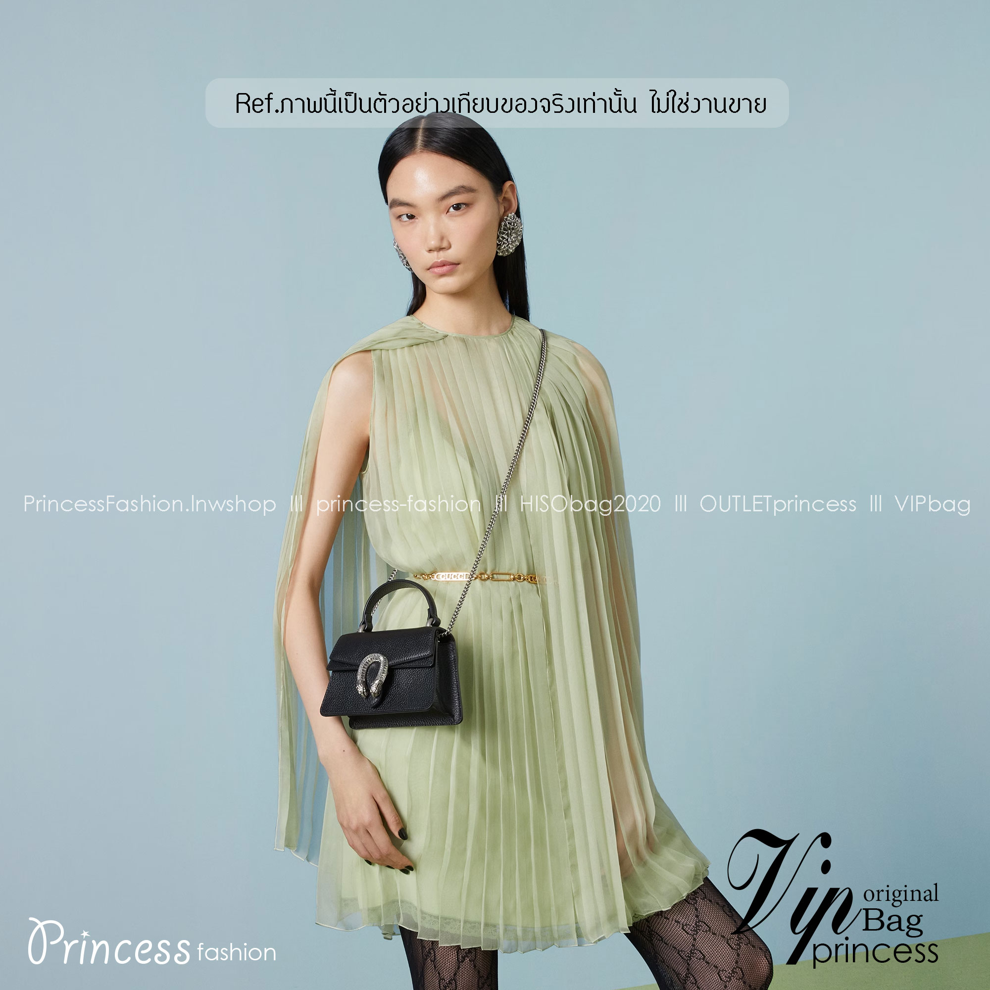 GUCCI DIONYSUS MINI TOP HANDLE BAG กระเป๋าสะพายไดโอนิซูสหรูหราเป็นเอกลักษณ์ โดดเด่นด้วยหัวเสือ เกรดออริ สลับแท้ 1:1 ใช้งานต่างประเทศได้