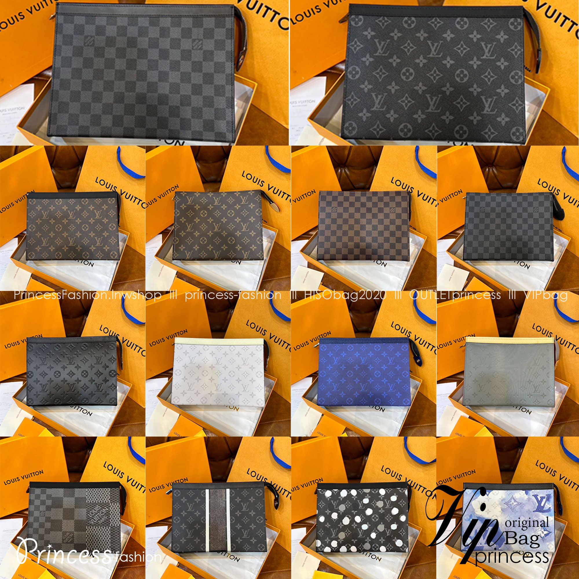 พร้อมส่ง 15 แบบ LV Pochette Voyage MM / LV Clutch กระเป๋าถือทรงคลัช ทรงพอช เกรดออริ สลับแท้ 1:1 ใช้ต่างประเทศได้ ใช้ได้ทั้งชายหญิง