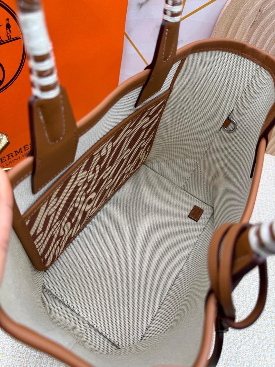 HERMES Steeple Tote Bag / H Steeple canvas tote bag 30cm กระเป๋าทรงโท้ทแคนวาสอย่างดี พิมพ์ลายคมชัด ลายใหม่สวยหรู เกรดออริ สลับแท้