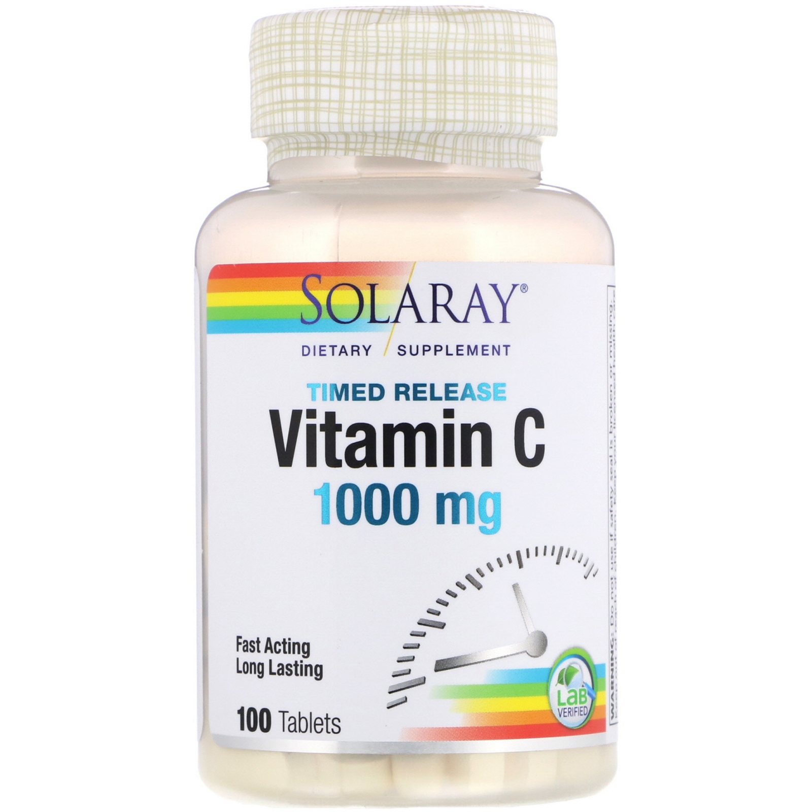 (Pre-order) Solaray Timed-Release Vitamin C 1000 mg 100 Tablets