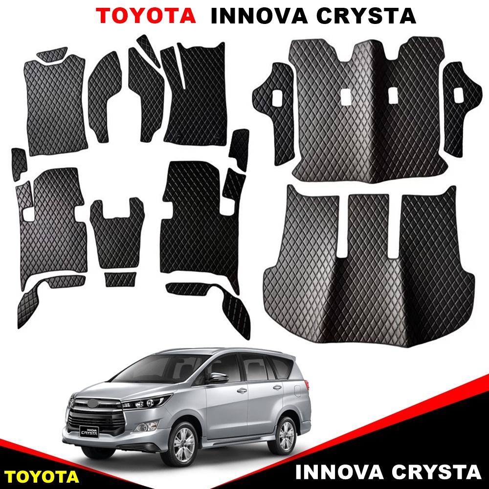 ยางปูพื้นรถยนต์ TOYOTA INNOVA CRYSTA ลายไดมอนด์ สีดำ เต็มคัน (พร้อมส่ง)