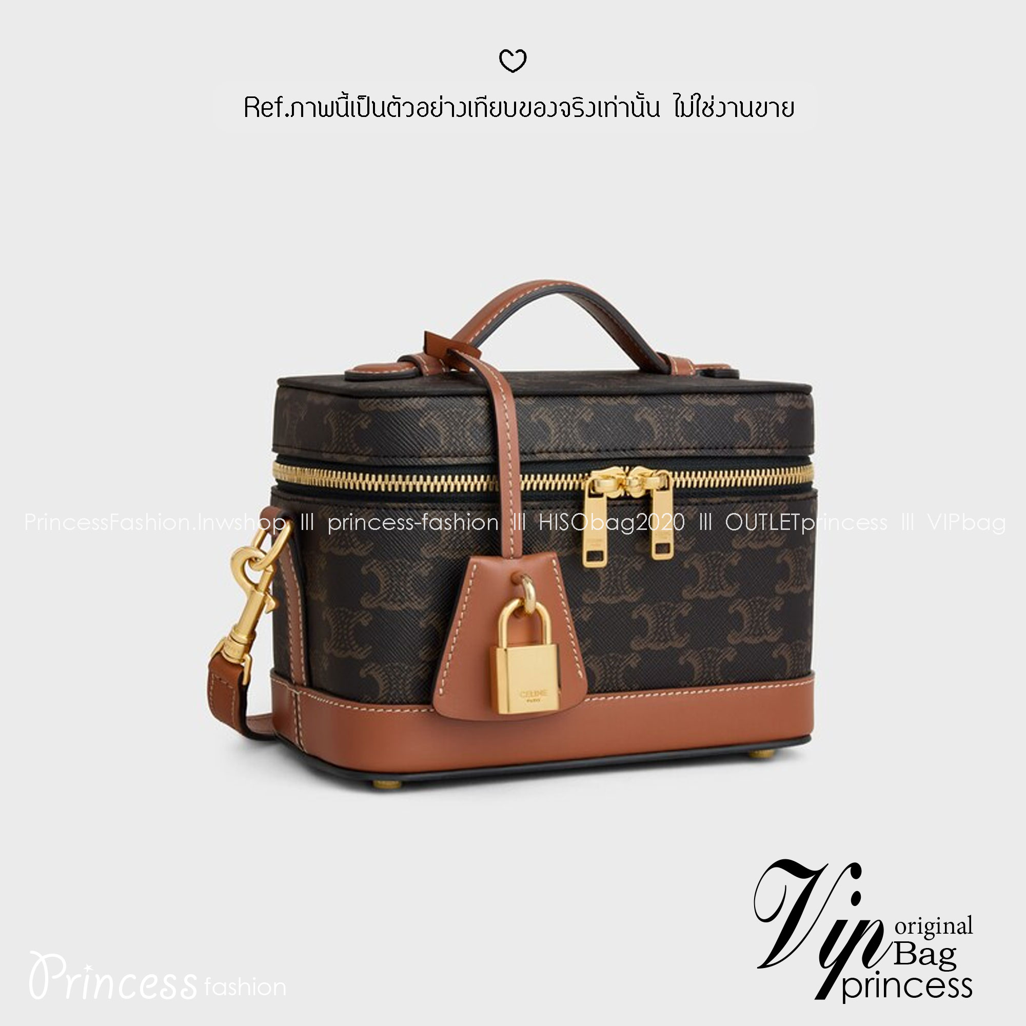 ORI หนังแท้ | CELINE VANITY BAG พลาดไม่ได้เลยกับคอลสุดคิ้ว กับกระเป๋าถือ/สะพายได้ทรงกล่อง ใช้สะพายได้ทุกวันอย่างคล่องตัวดีไซน์ใหม่สวยลาสสิค