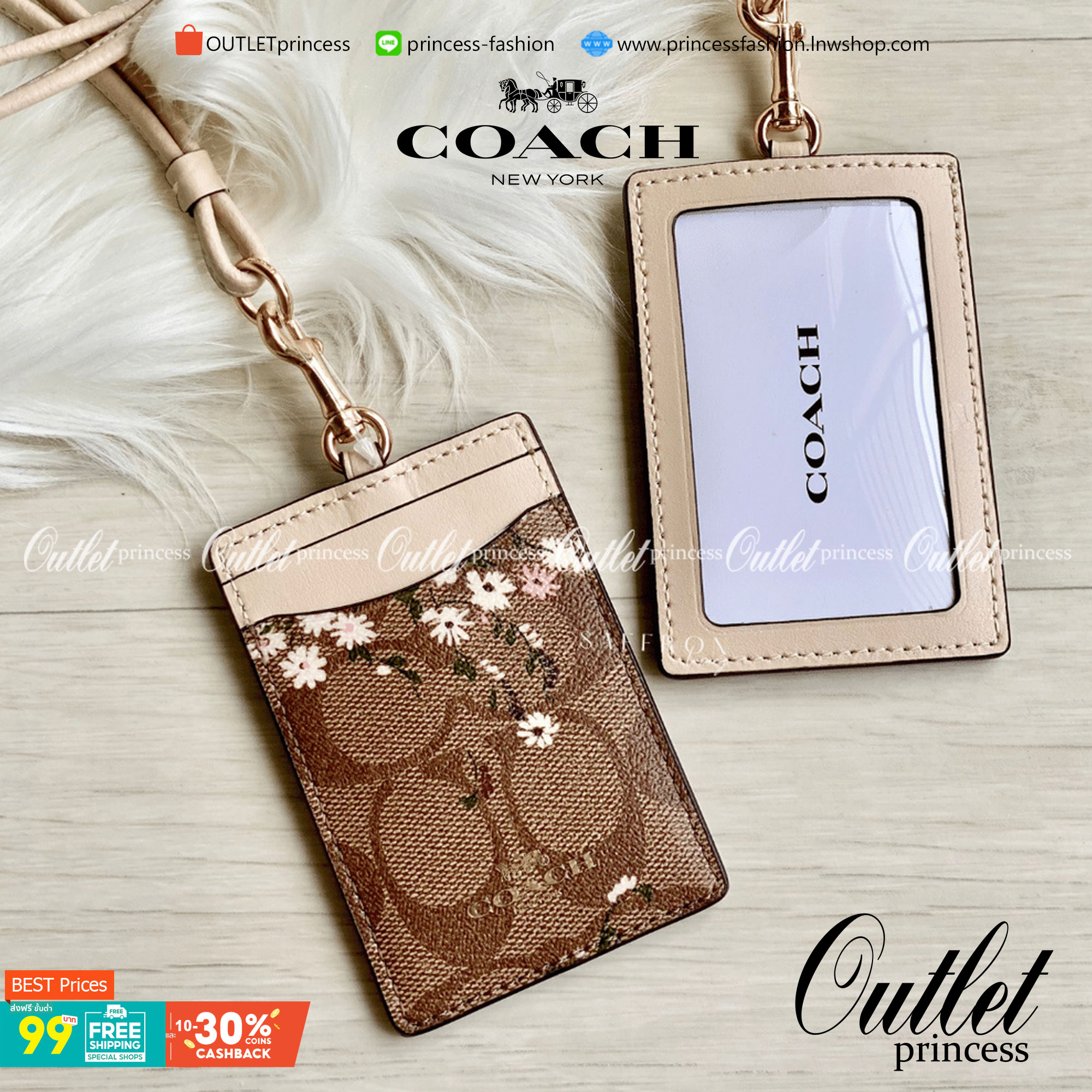 COACH C3305 ID LANYARD IN COLORBLOCK SIGNATURE CANVAS ง่ายๆแบบไม่ธรรมดา!! คลาสสิคแต่มีดีเทลโดดเด่น!! กระเป๋าถนอมบัตร พร้อมสายคล้องคอ ดีไซน์ลวดลายสวย ดูดีทุกแบบ ใช้งานง่าย พกพาสะดวก จะใส่บัตรพนักงาน บัตรเครดิต บัตรปชช. ใบขับขี่ และบัตรอื่นๆที่อยากจะใส่!! ต