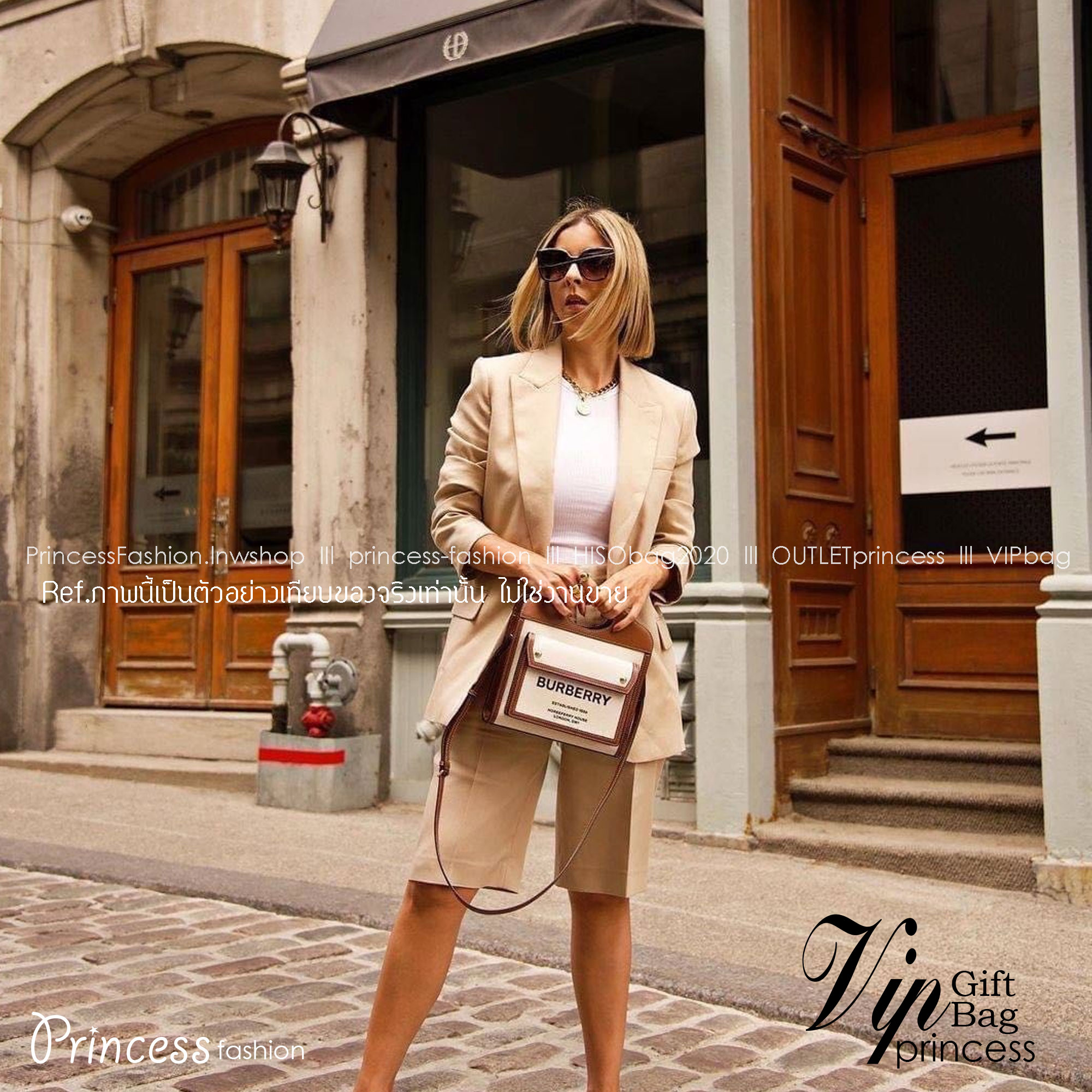 BURBERRY POCKET TOTE HANDBAG / BURBERRY FRAGRANCES CROSSBODY BAG ดีไซน์สวยหรูอยู่ทรง