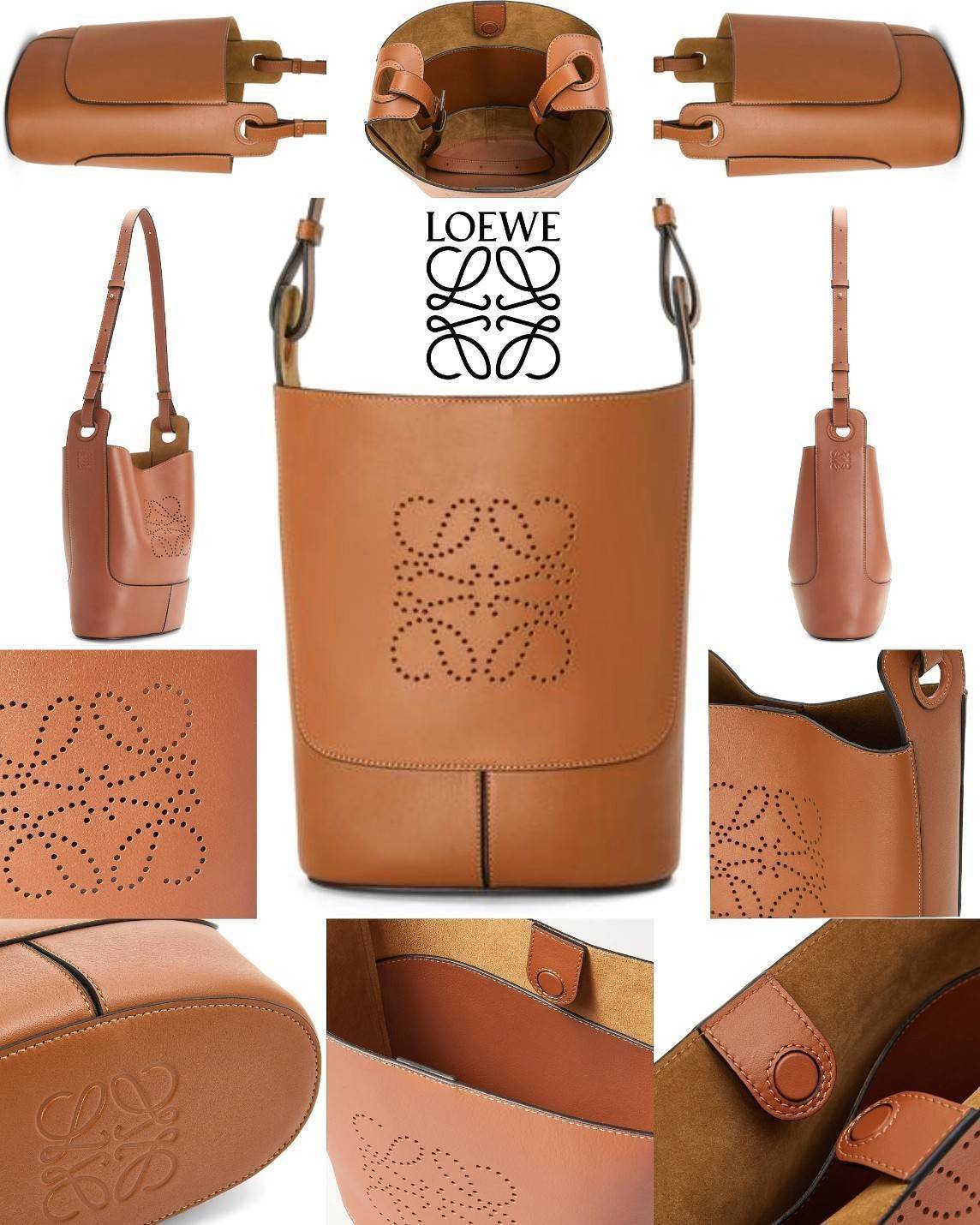 LOEWE HOBO LEATHER SHOULDER BAG VIP GIFT WITH PURCHASE (GWP) กระเป๋าหนังแท้พรีเมี่ยมกิ๊ฟ Limited Edition จาก LOEWE PERFUME DUTYFREE รุ่น Rare items วัสดุหนังแท้ Lambskin หนังนิ่มสวยดีไซน์หรูด้านหน้าฉลุโลโก้ Loewe Anagram คงเอกลักษณ์แบรนด์ ภายในโล่งกว้างวั