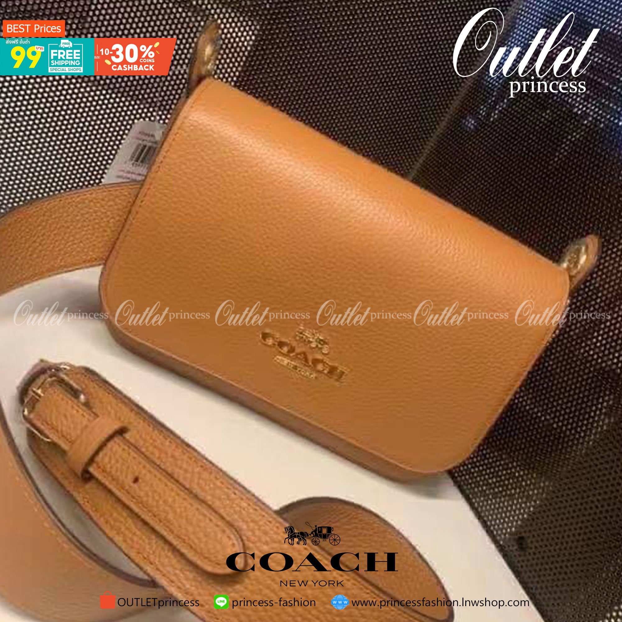 COACH SMALL JES MESSENGER WITH SIGNATURE CANVAS STRAP