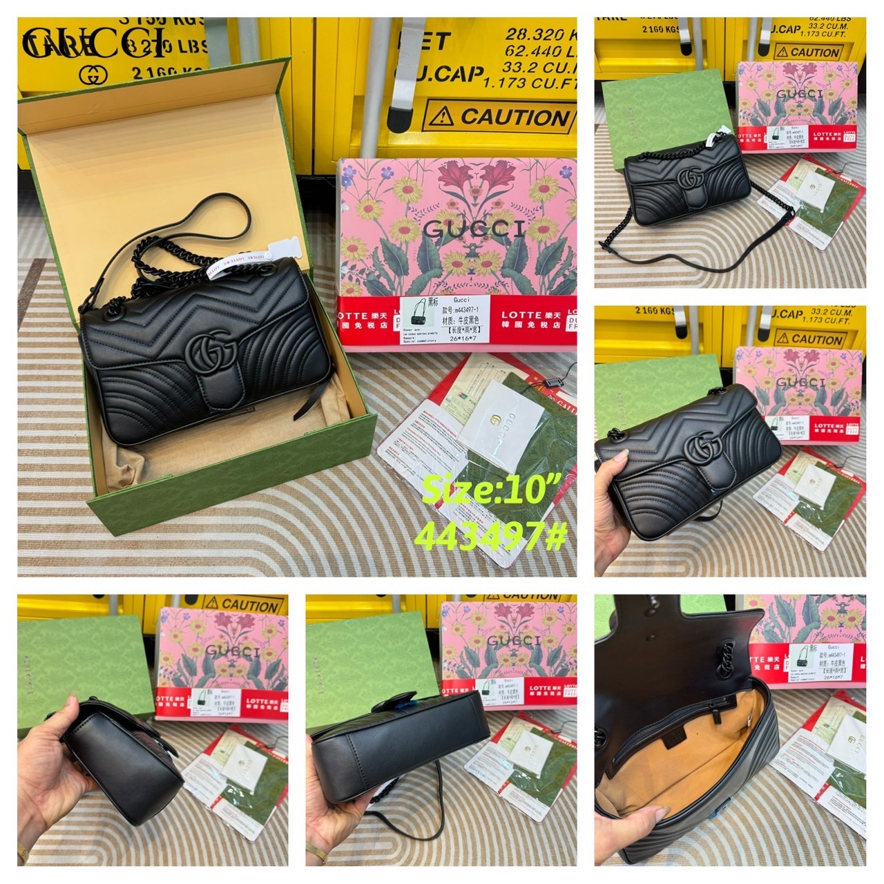 GUCCI GG Marmont small shoulder bag 🖤 กระเป๋าสะพายข้างรุ่นคลาสสิค ดีไซน์ใหม่ อะไหล่ดำ สะพายขับผิว ดูแพง อัพลุคได้สบายๆ เปิด-ปิดด้วยตัวกดล็อคแน่นหนา ด้านหลังดีไซน์รูปหัวใจ 🖤