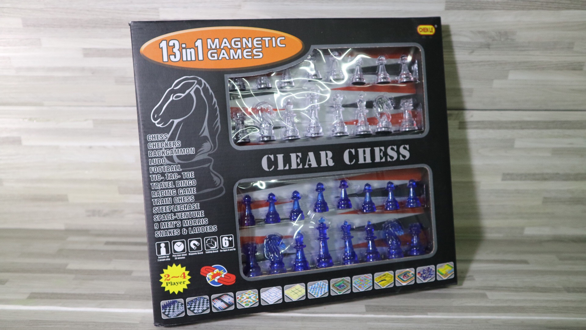13In1 หมากรุกสากลแม่เหล็กตัวใส (No.8613)