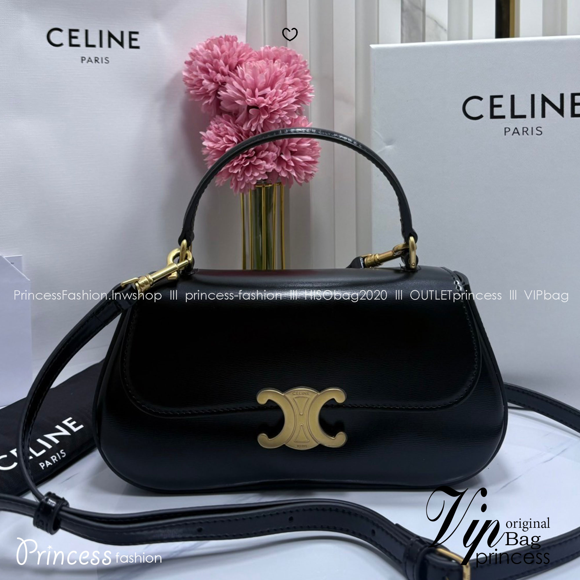 CELINE LOLA TEEN bag in glossy leather กระเป๋าทรงโฮโบรุ่นใหม่ หนังแท้ขึ้นเงาสวยก่อนใคร ดีไซส์ใหม่มุมโค้งมน สวยละมุนเป็นคุณหนูน่าทะนุถนอม