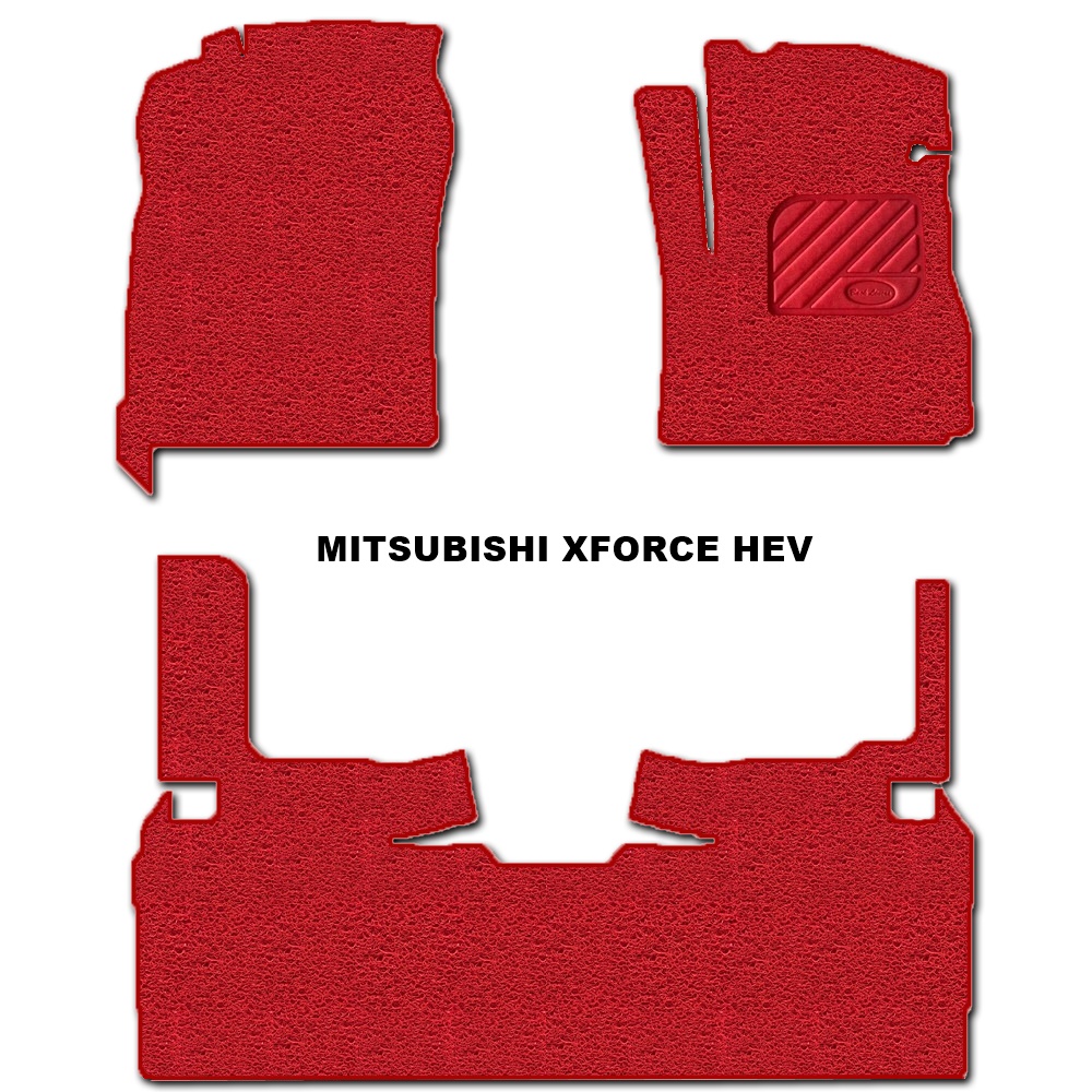พรมดักฝุ่นไวนิล MITSUBISHI XFORCE (HEV) 2025 พรมดักฝุ่นในรถ สวยงาม หนานุ่ม เข้ารูป 3ชิ้น