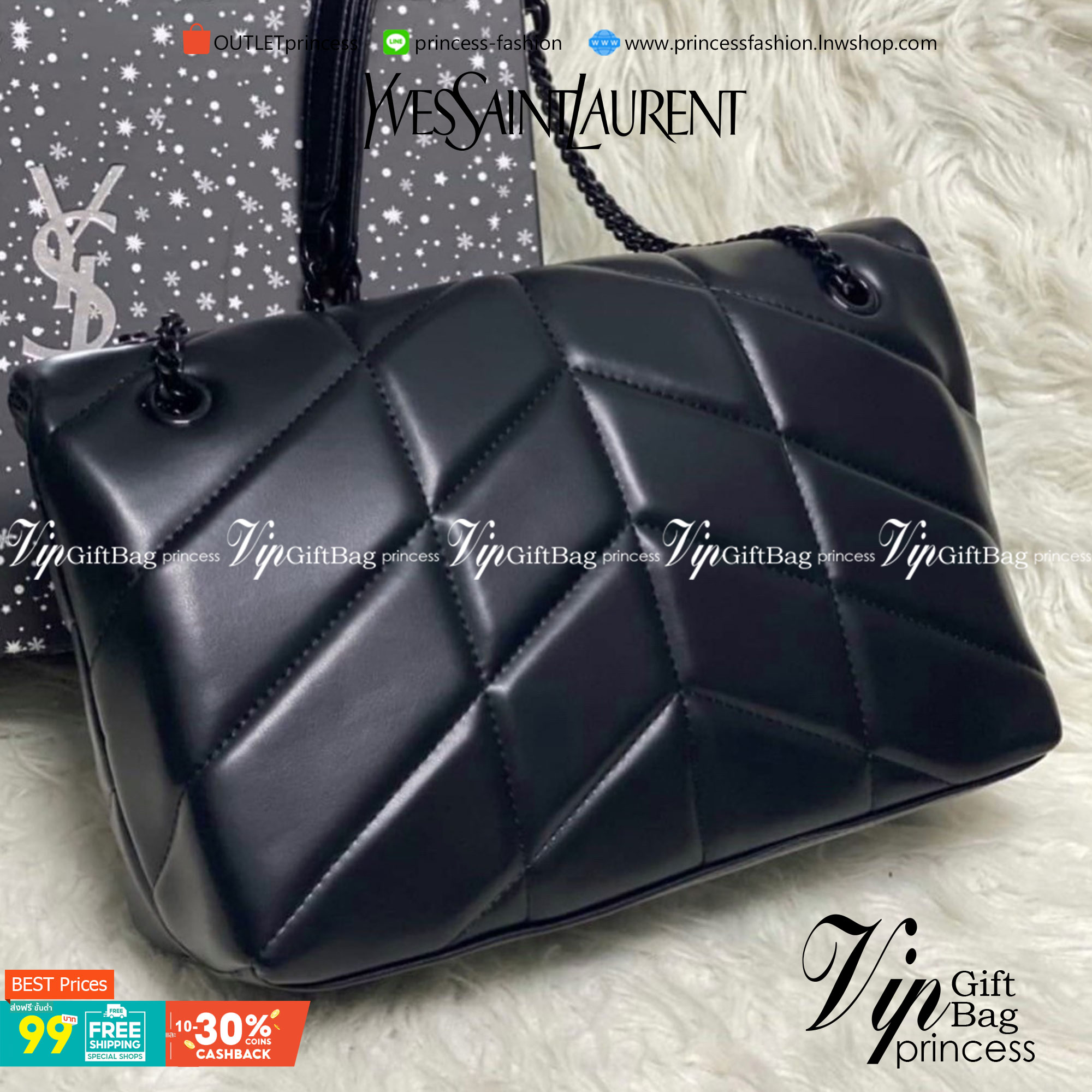 VIP 】YSL Saint Laurent Loulou Puffer quilted leather shoulder bag มามุงค่าา ใครเล็งใบนี้มาแล้วน้า งานหนังสวยเงางามสมการรอคอย มาแบบครบเซ็ทพร้อมถุงผ้าและกล่อง นอกจากจะซื้อมาใช้เองแล้ว ก็เหมาะซื้อเป็นของขวัญให้คนรู้จักเช่นกันนะคะ