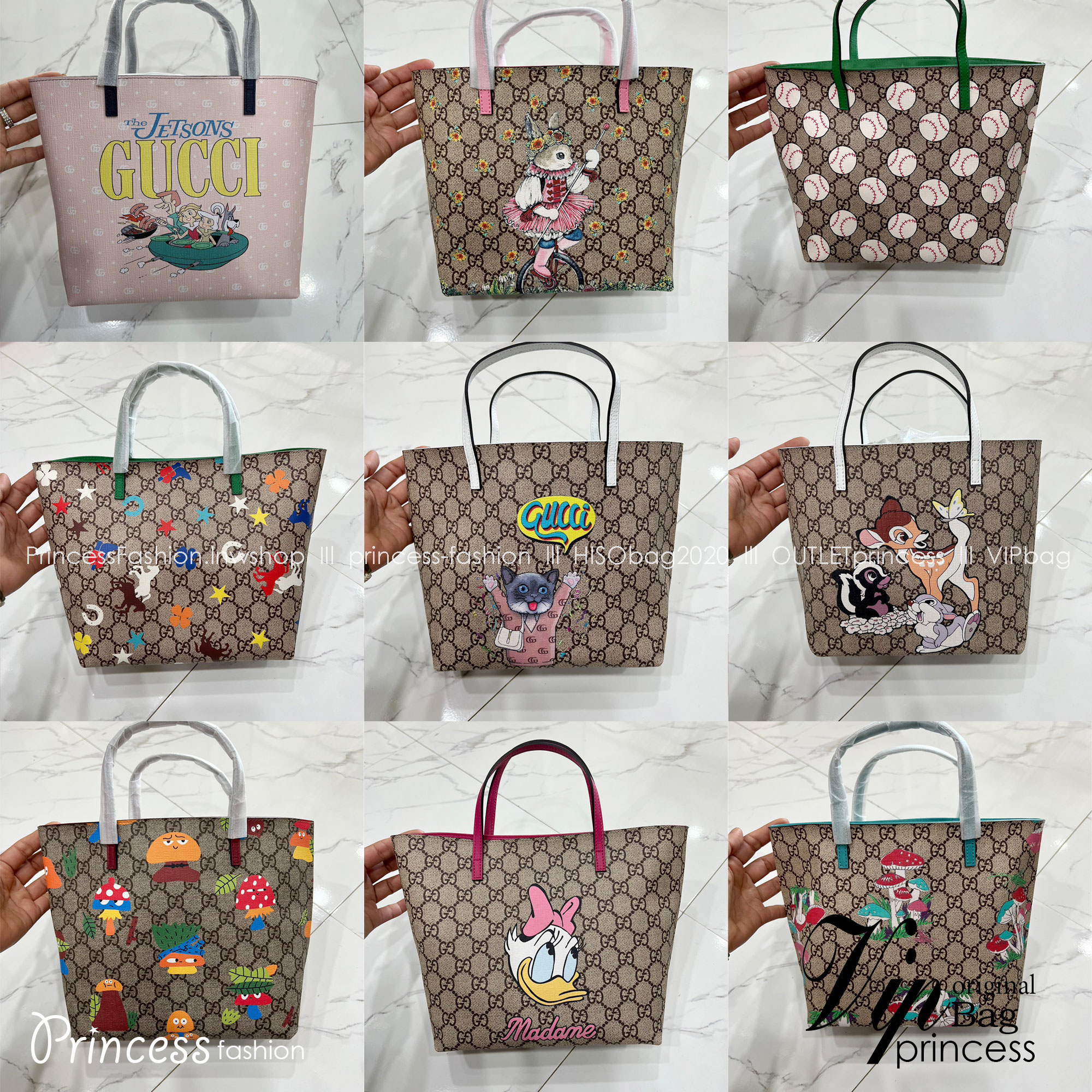 GUCCI Children's tote bag / Gucci kid tote / Gucci bag พร้อมส่งสต๊อกแน่น กับกระเป๋าโท้ทคิดท์ ไซส์น่ารักน่าใช้ ฮอตไม่หยุด เด็ดทุกดีไซน์ มีลายเข้าใหม่มากกว่าในรูปนะคะ **สินค้าเกรดออริจินอล 1:1 สลับแท้