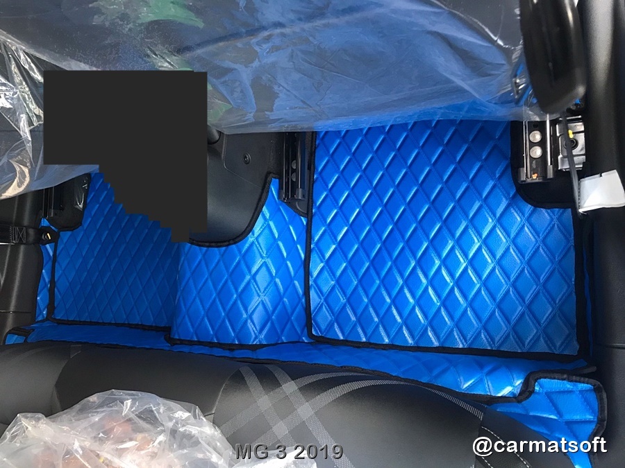 พรมปูพื้นรถยนต์ MG 3 2019 ยางปูพื้นรถEVA ลายDIAMOND เต็มคัน