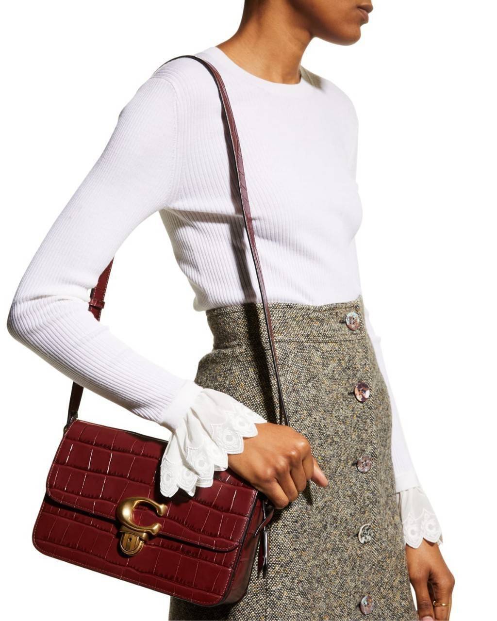 COACH CROCODILE EMBOSSED LEATHER STUDIO SHOULDER BAG (COACH C6640)🌺เอาซิ๊!!ใครอดใจไหวให้รู้ไป!! สวยตาแตก!! ปรับลุคให้ดูแพง แบบไม่ปรานีกันล่ะคราวนี้!// กระเป๋าถือ กระเป๋าสะพาย อีกหนึ่งคอลเลคชั่นสุดตะลึงตา หรูหรา! เวอร์วังอลังสร้าง! ที่ดูแพงม๊ากก!!/