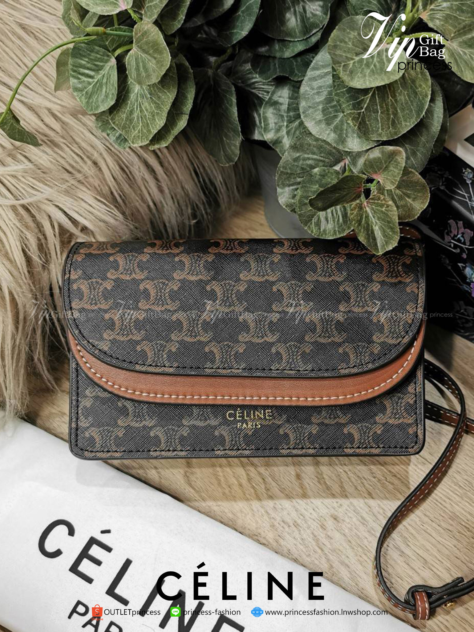 CELINE TRIOMPHE CLUTCH VIP GIFT WITH PURCHASE GWP พรีเมี่ยมกิ๊ฟ Limited Edition จาก CELINE PERFUME DUTY FREE COUNTER