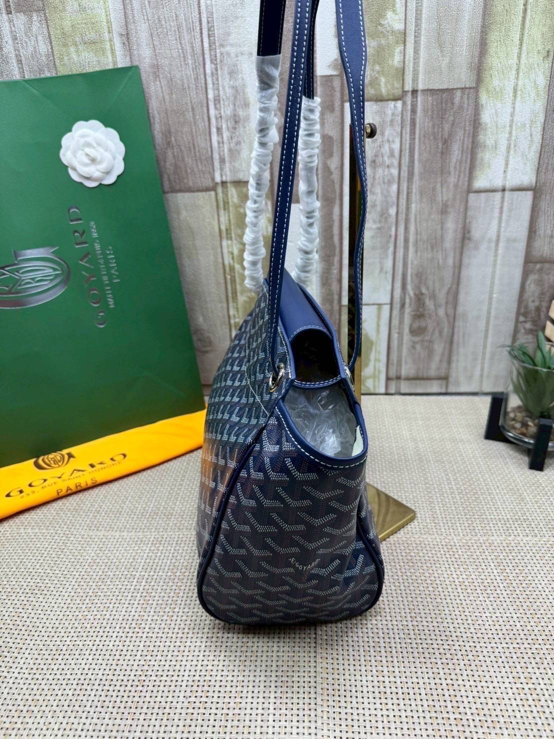ORI หนังแท้ | GOYARD Rouette Souple Bag 30cm กระเป๋าสะพายแบรนด์หรูสัญชาติฝรั่งเศส สะท้อนถึงความเบา ความยืดหยุ่น คือการแสดงออกถึงแก่นแท้ของโมดูลาร์ของ Maison