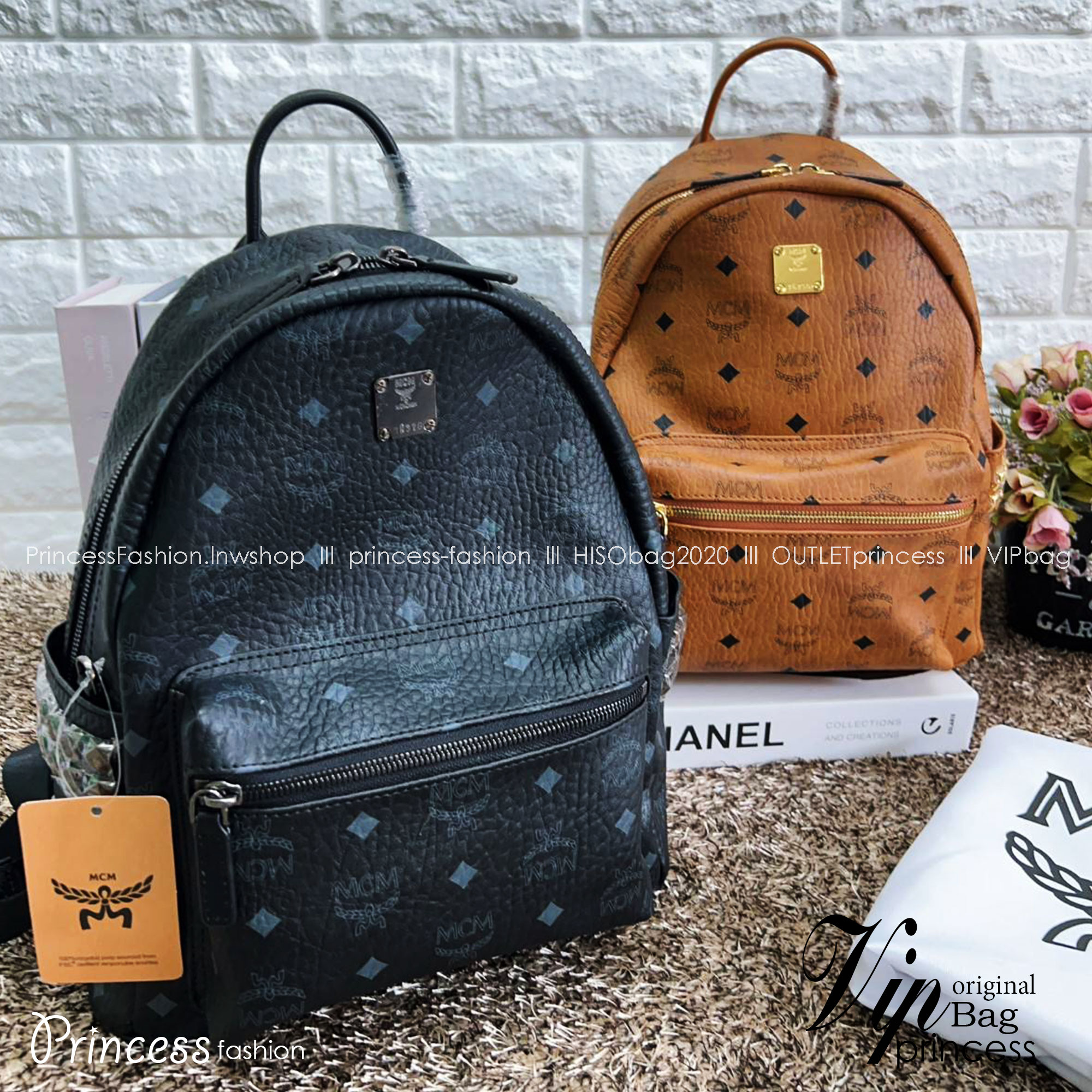 M.C.M Stark Side Studs Backpack in Visetos กระเป๋าเป้คลาสสิก รุ่นที่สามารถใช้งานได้ตลอดทั้งวันและได้ทั้งชาย/หญิง 🧡เกรดท็อปออริ เทียบแท้ 1:1 เกรดดีสุด ใช้งานต่างประเทศได้