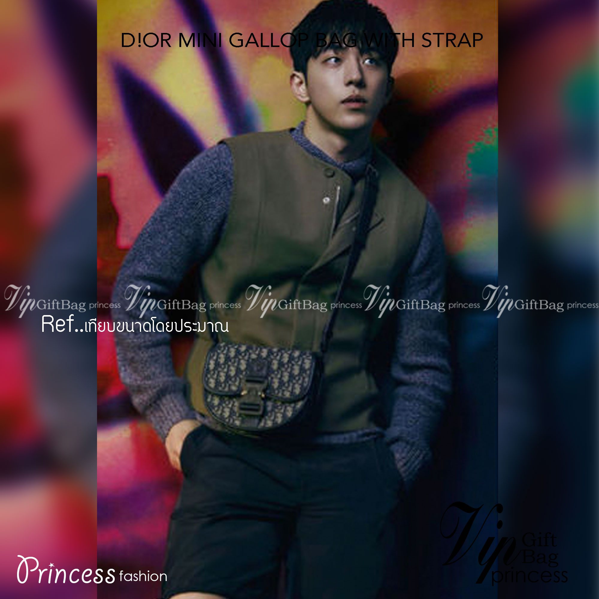 DIOR MINI GALLOP BAG WITH STRAP ภาพถ่ายจากงานขายจริง ใช้งานต่างประเทศได้