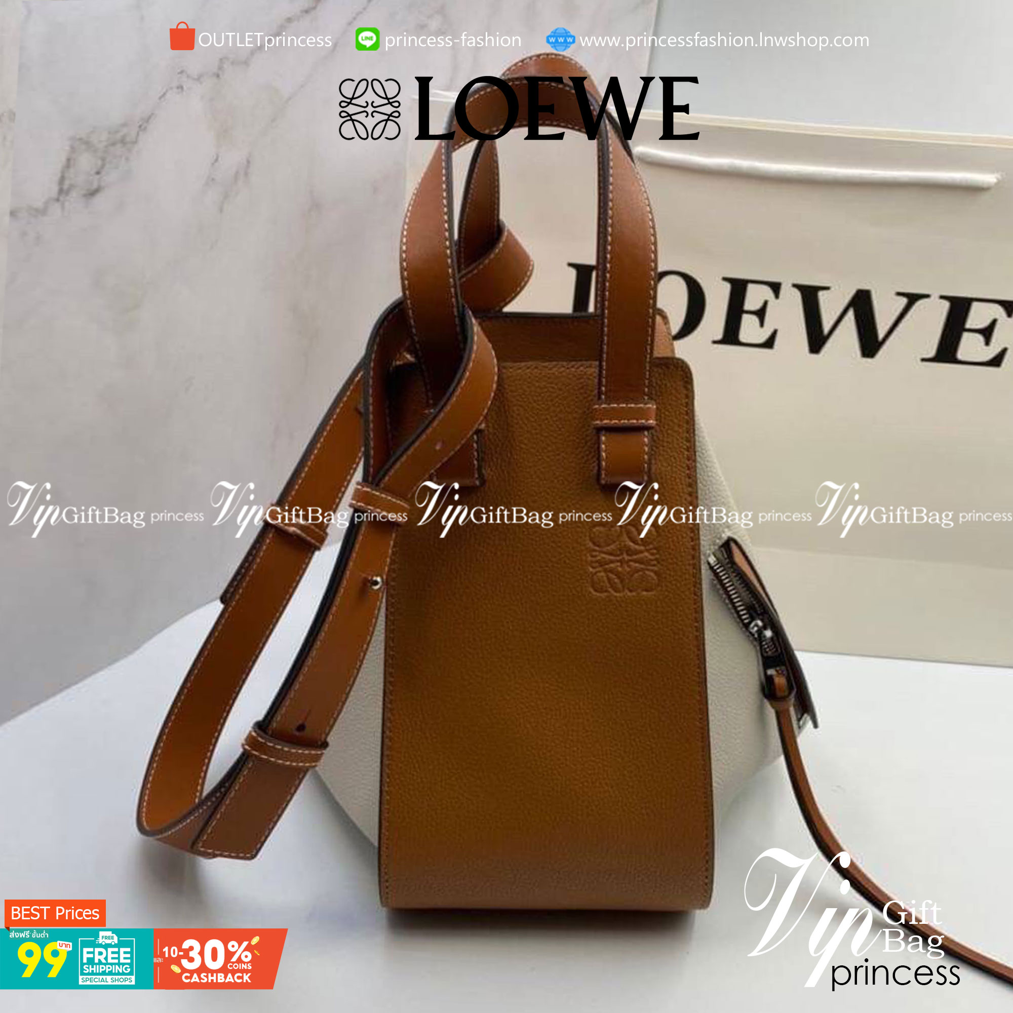 VIP GIFT 】หนังแท้ Loewe Small Hammock bag in pebble grain calfskin A multifunctional bag with supple side panels that release to change its shape. Looped straps allow the bag to be worn in multiple ways. This small version is in pebble grain calfskin.