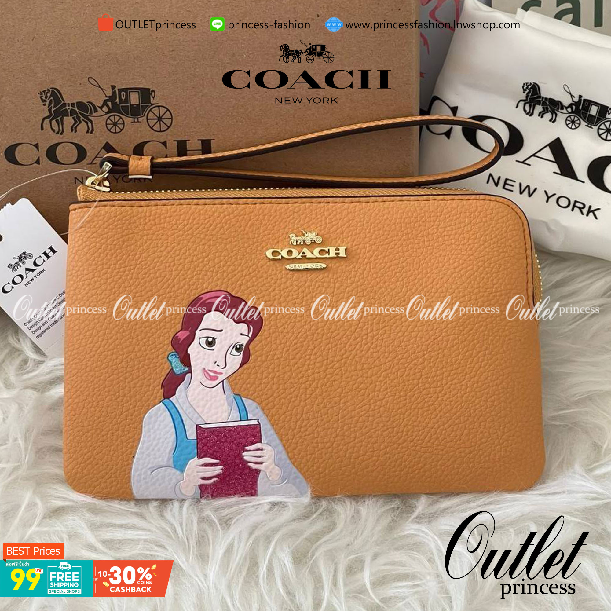 Coach & Disney Corner Zip Wristlet เปิดตัวคอลเลคชั่นเมื่อความดาร์กและโรแมนติกโคจรมาพบกัน เมื่อแบรนด์เครื่องหนังสัญชาติอเมริกัน Coach ร่วมมือกับ Disney สร้างสรรค์คอลเล็กชั่นพิเศษที่ได้รับแรงบันดาลใจมาจากเทพนิยายอเมริกันโกธิกของนิวยอร์ค ถ่ายทอดผ่านเหล่าตัวล