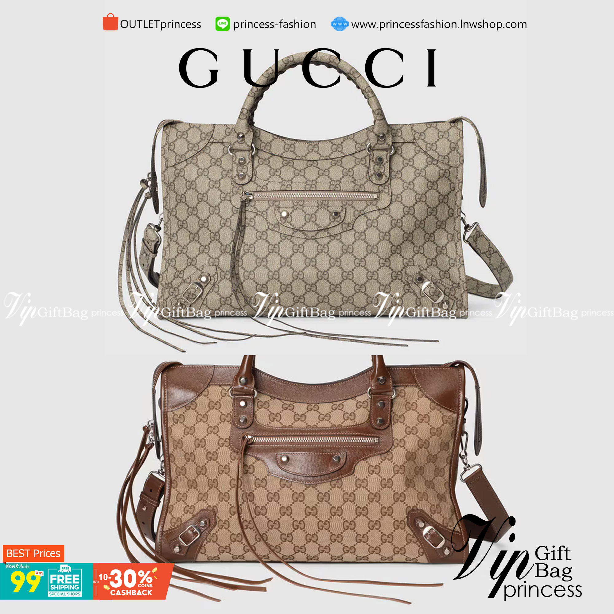 VIP 】หนังแท้ Gucci The Hacker Project medium Neo Classic bag พร้อมส่งที่ไทย