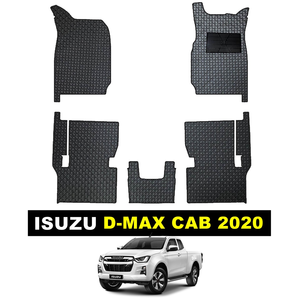 ยางปูพื้นรถ ISUZU D-MAX CAB ปี2020-28 พรมกระดุม อีซูซุ ดีแม็ก แคป เข้ารูป 5ชิ้น (พร้อมส่ง)