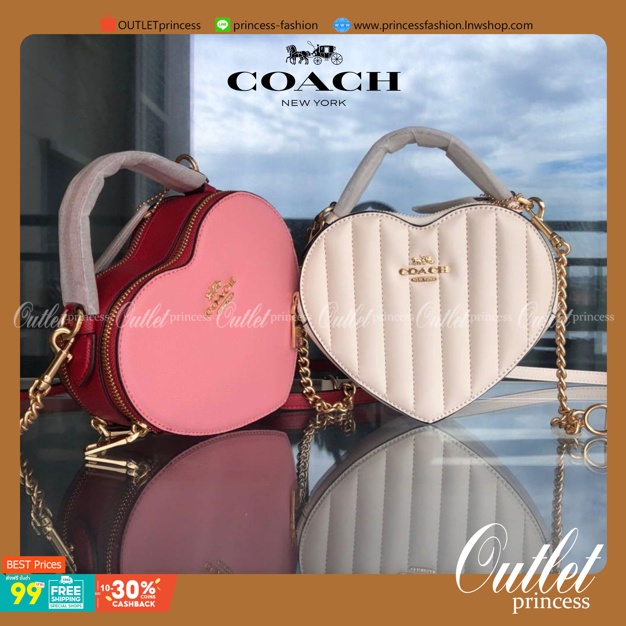 COACH HEART CROSSBODY BAG ((C5118//C5119)) 💥Limited edition หลงรักแน่นอน💋 พร้อมส่งที่ไทยก่อนใครวันนี้! ✔️กระเป๋ารูปหัวใจน่ารักมากๆค่ะ หนังแท้อย่างดีสวยงาม